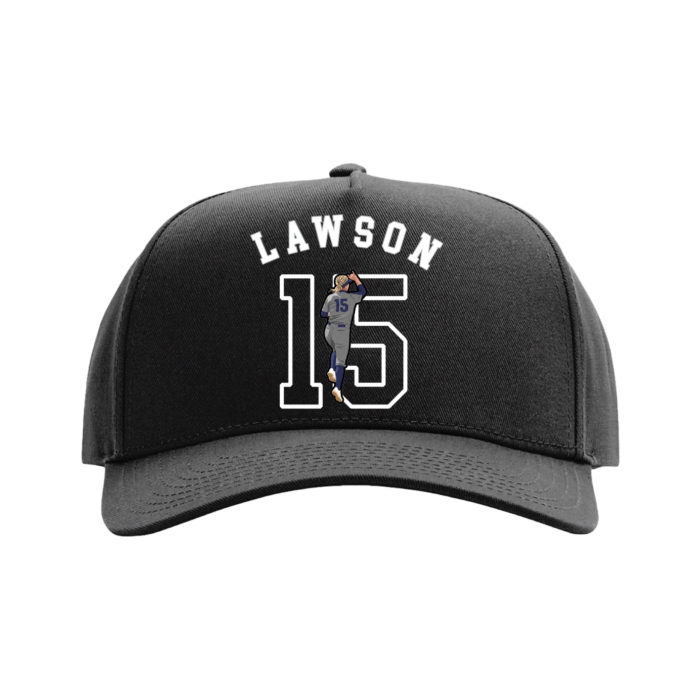 Full Fabric Five-Panel Champ Cap — Shirsey Arch in Black