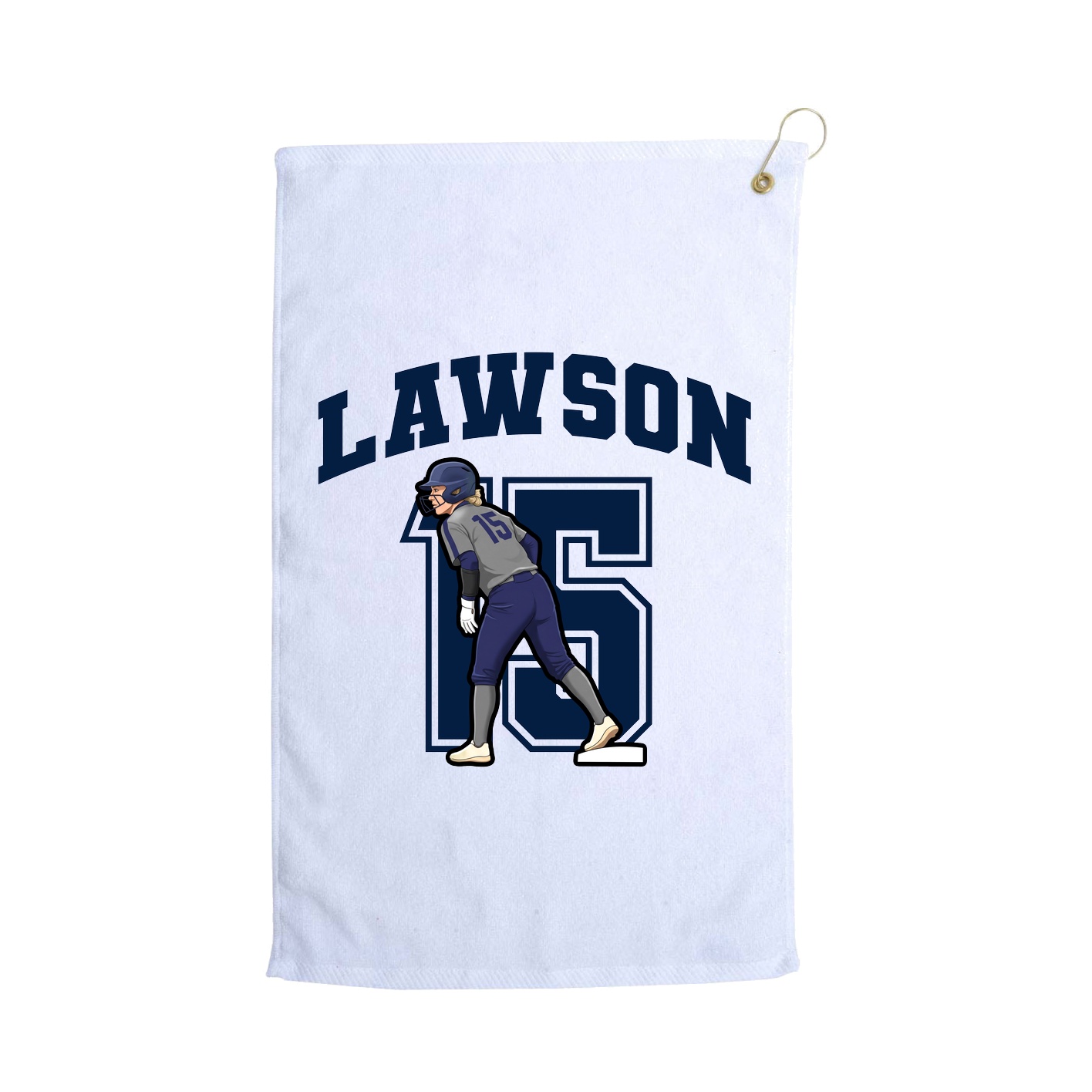 Golf Towel — Number in White