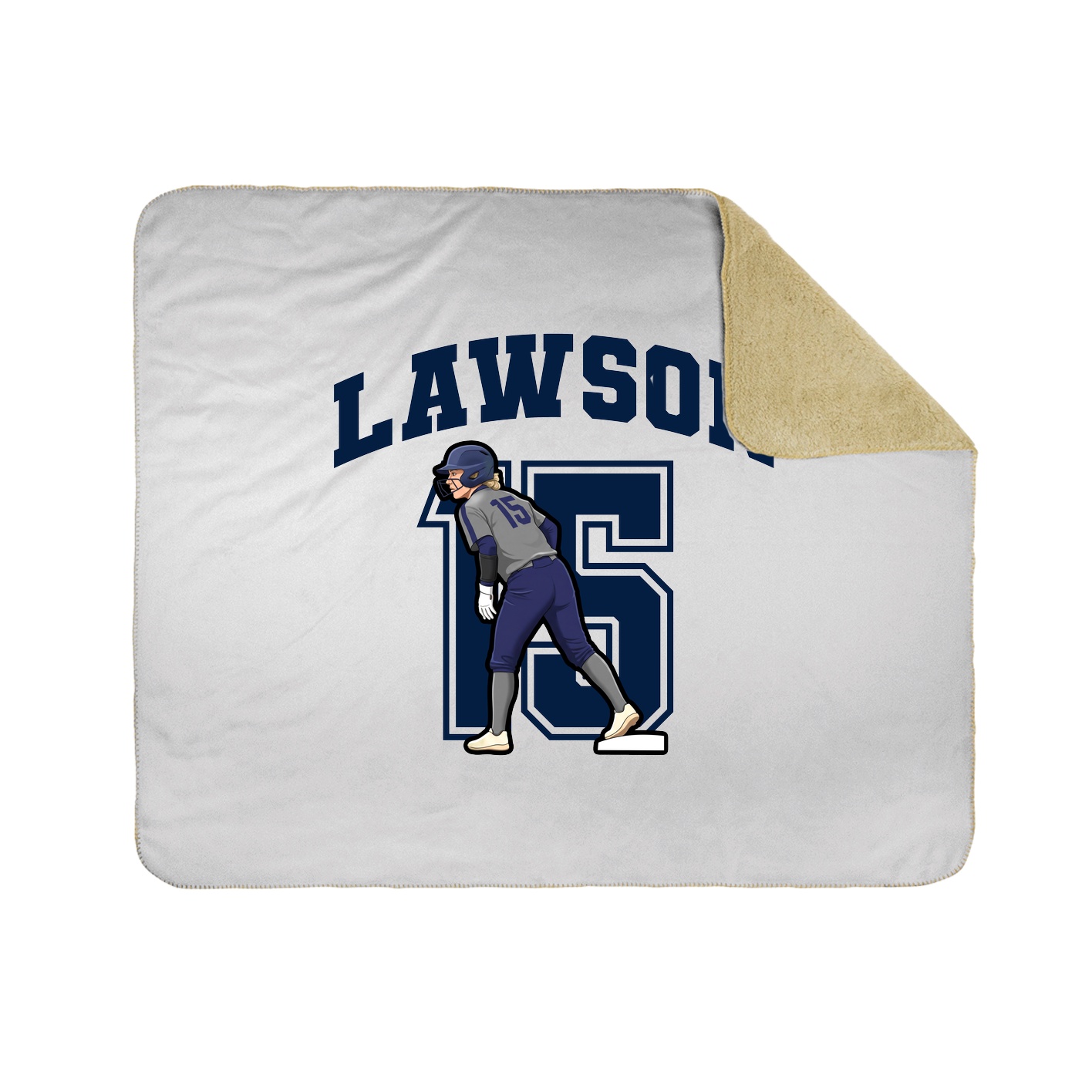Throw Blanket — Number in White