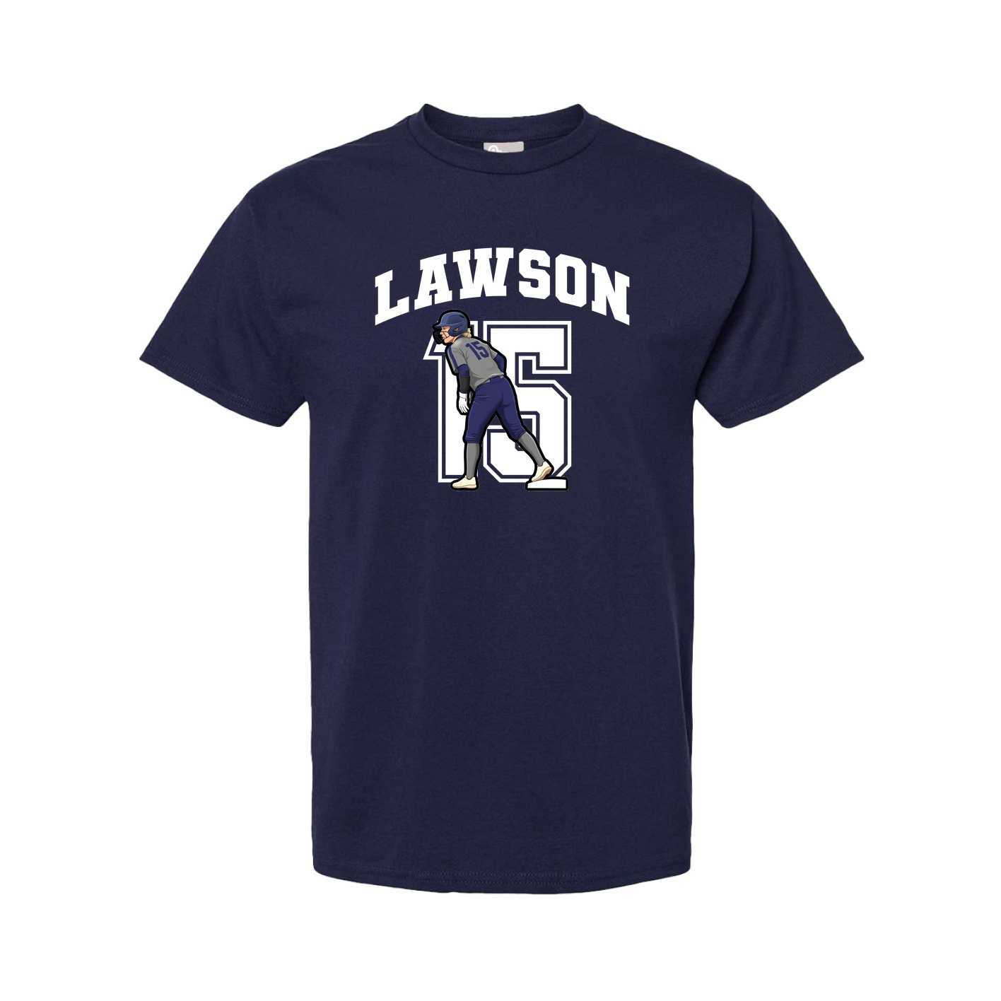 Youth Tee — Number in Navy