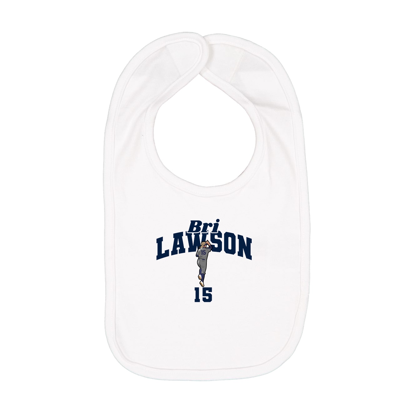 Infant Bib — Signature Arch in White