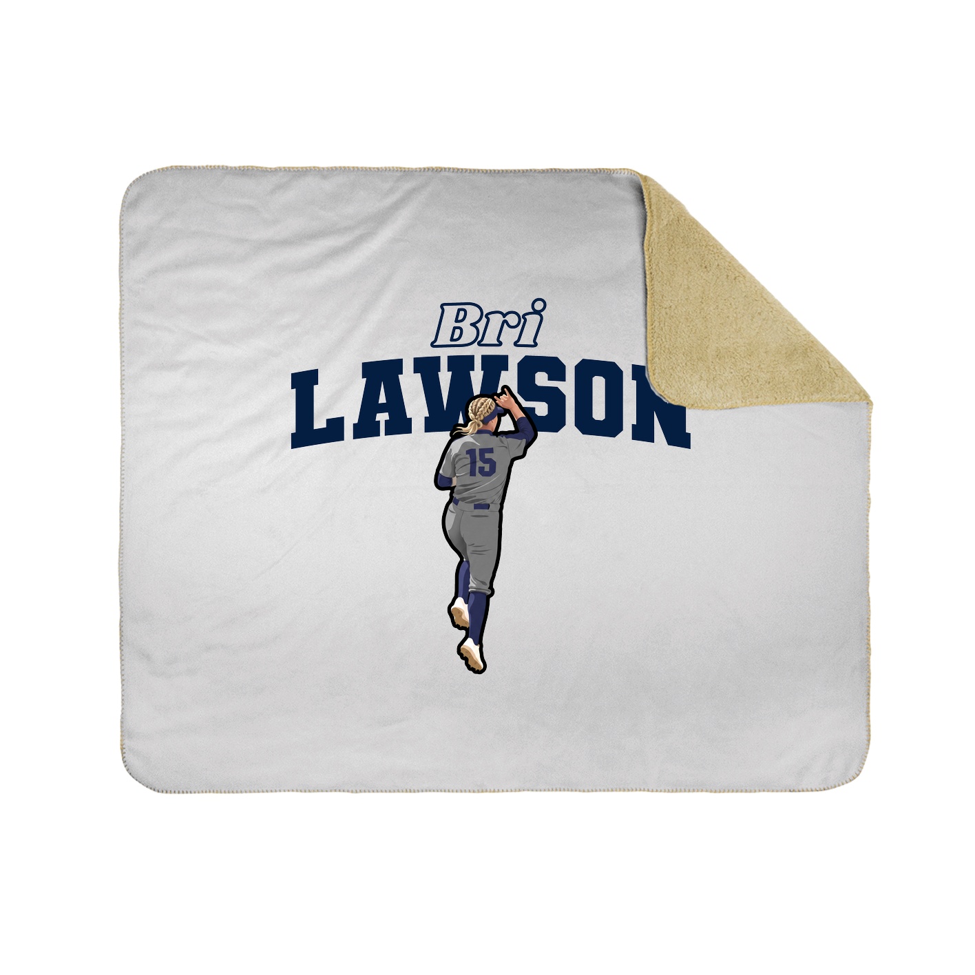 Throw Blanket — Name Arch in White