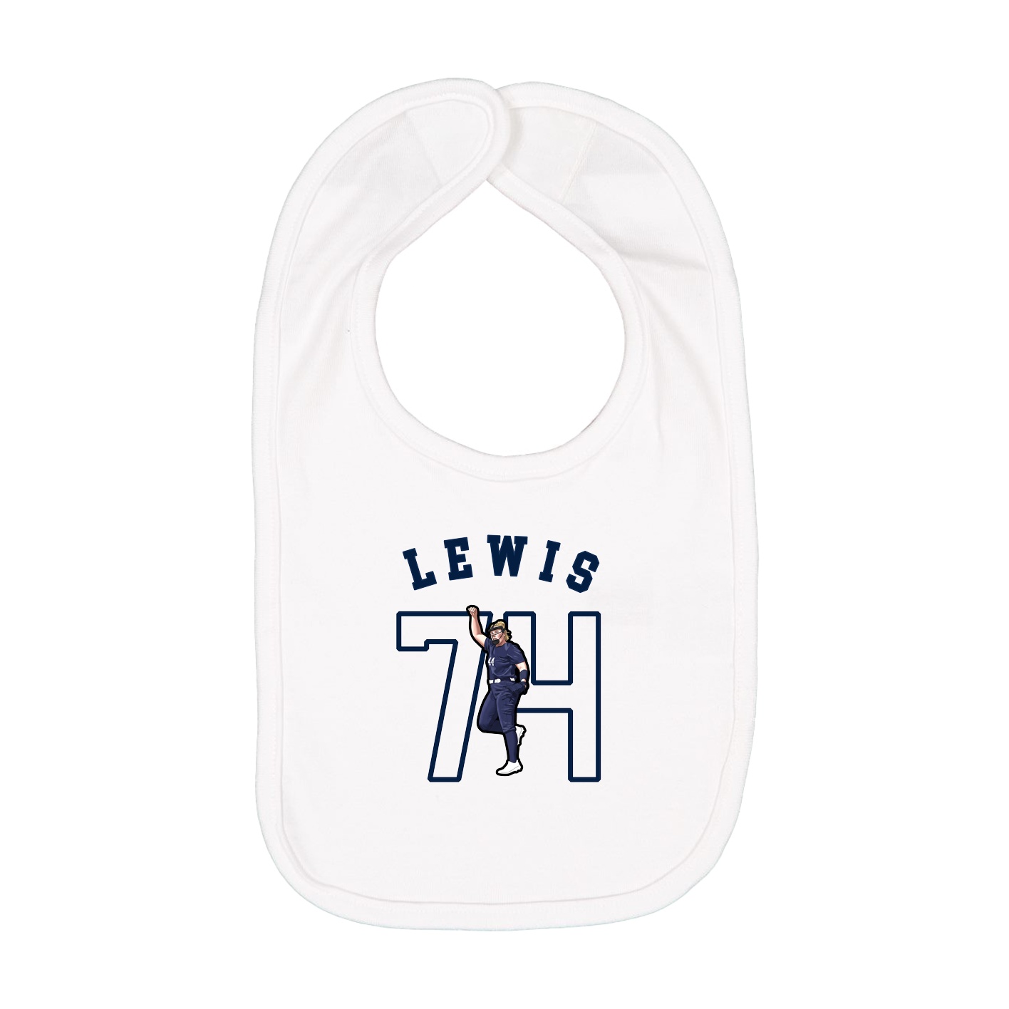 Infant Bib — Shirsey Arch in White