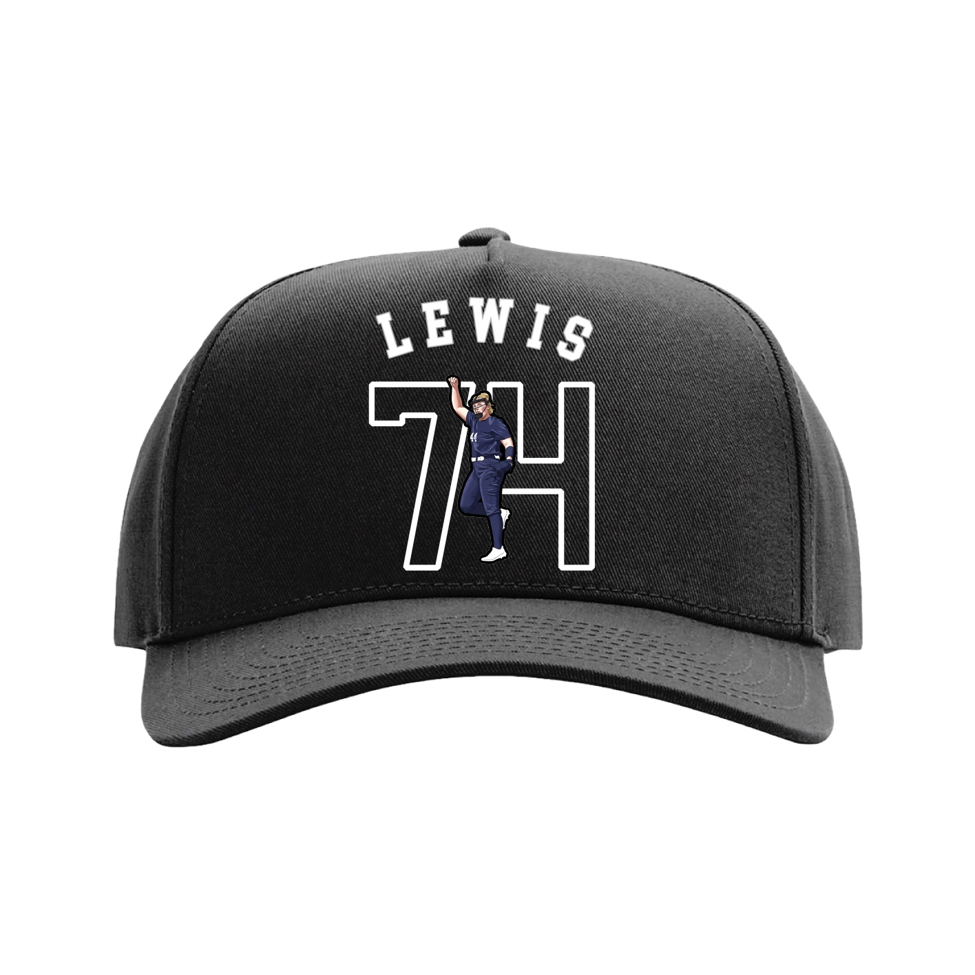 Full Fabric Five-Panel Champ Cap — Shirsey Arch in Black