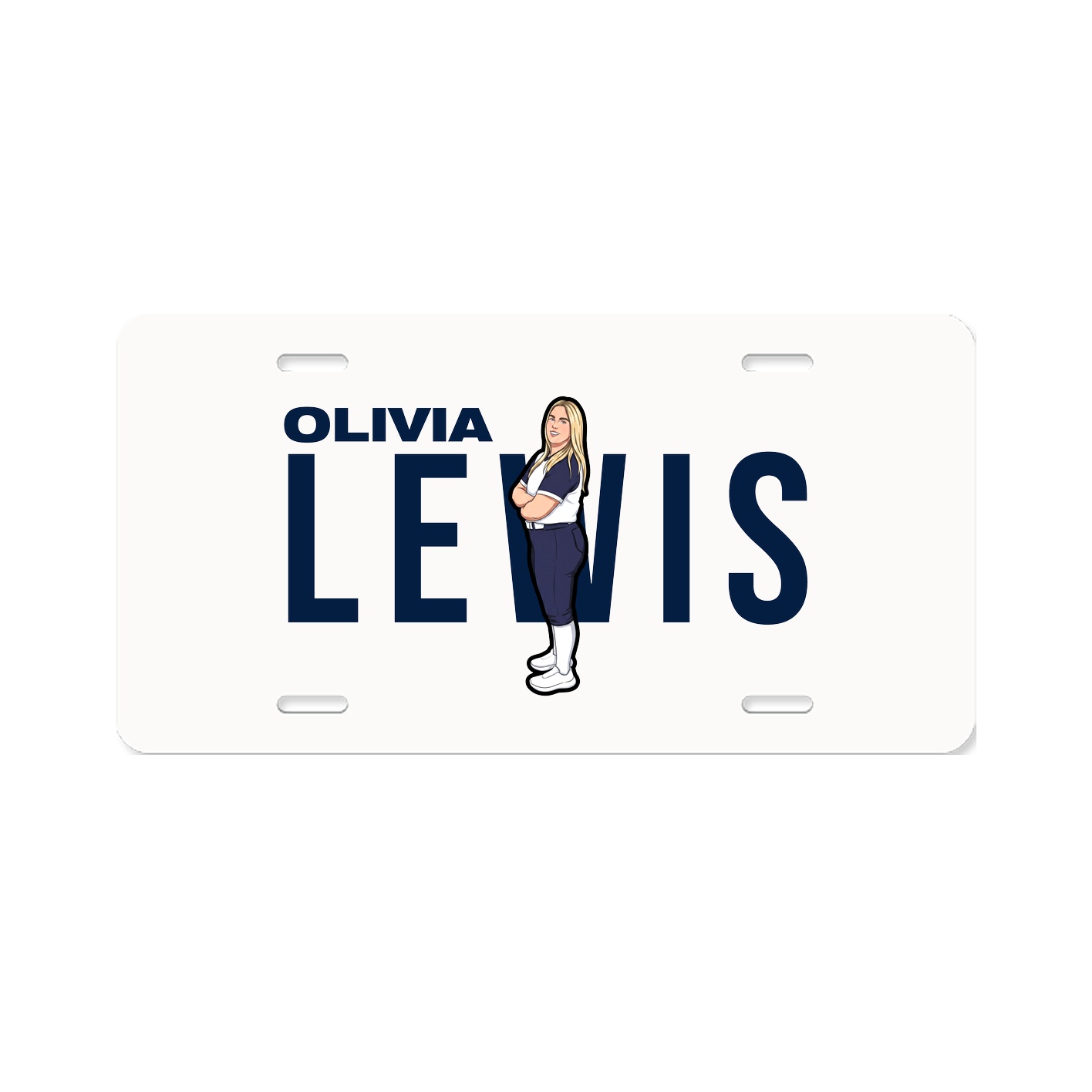 License Plate — Player Name in Classic