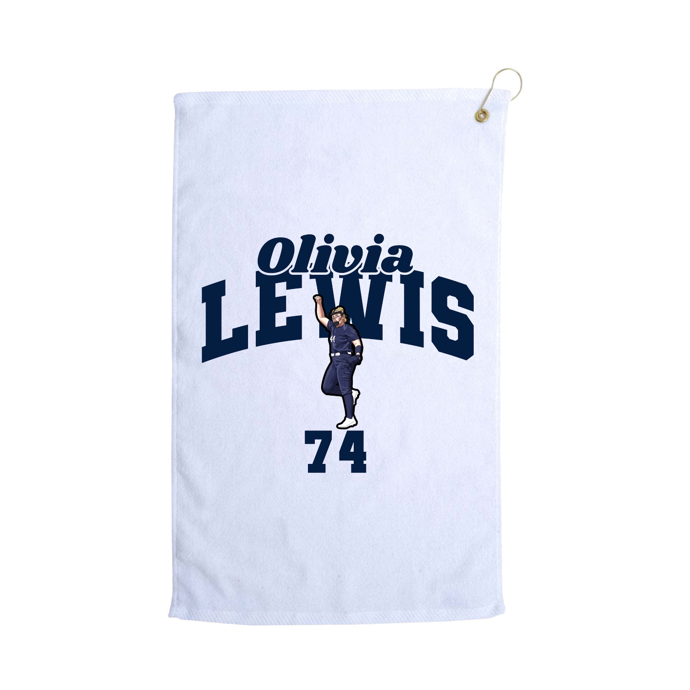 Golf Towel — Signature Arch in White