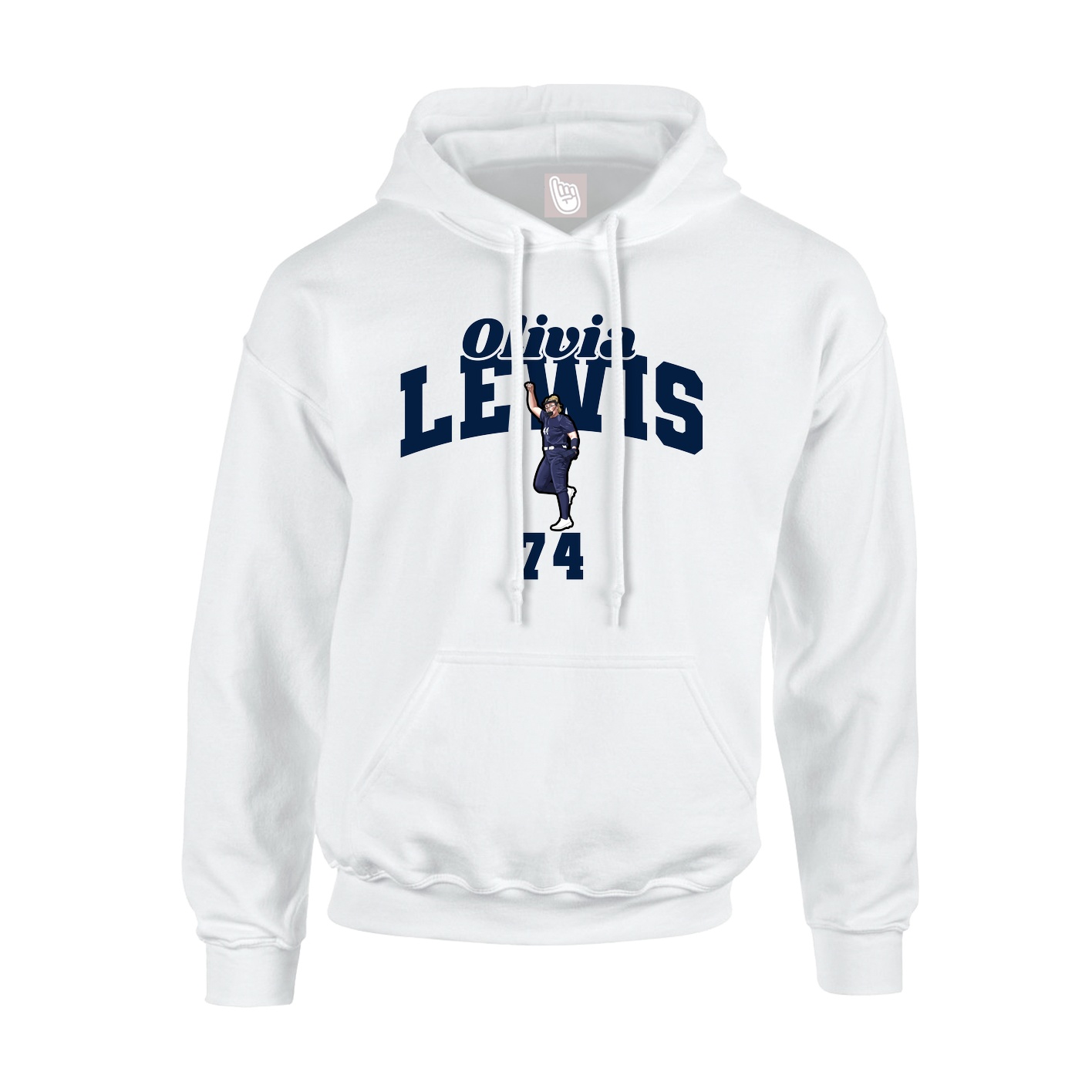 Youth Hoodie — Signature Arch in White