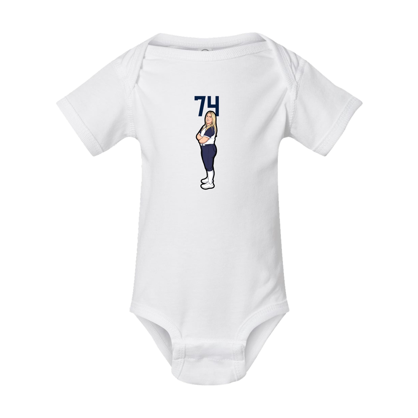 Baby Onesie — Number Top in White