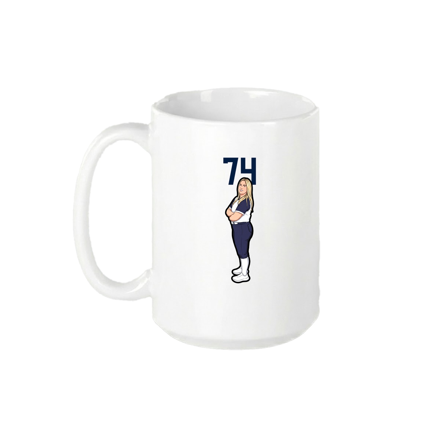 15oz Coffee Mug — Number Top in White