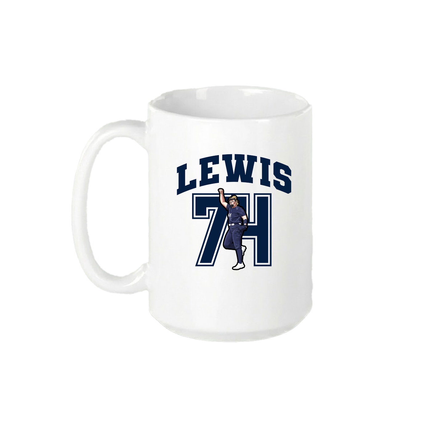 15oz Coffee Mug — Number in White