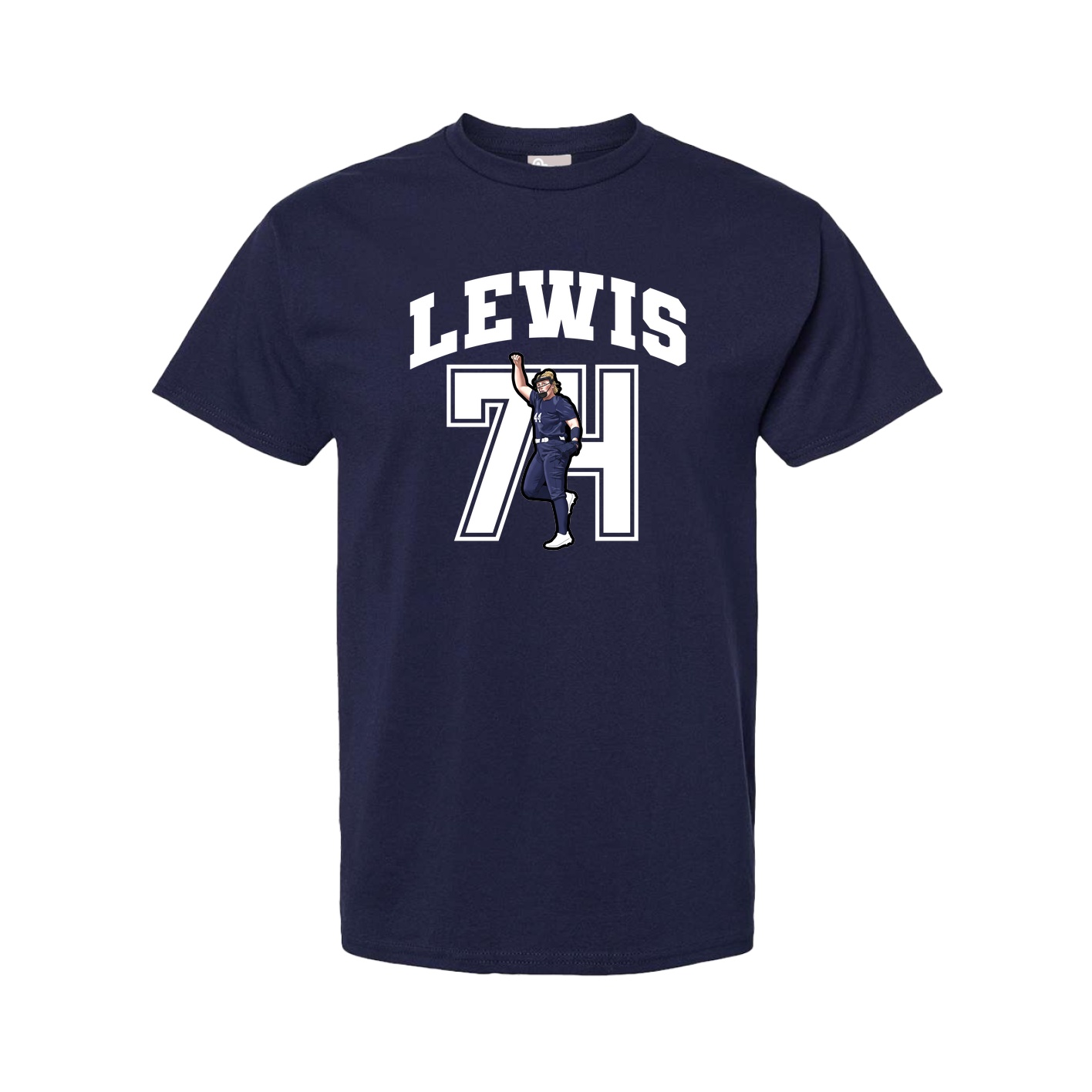 Youth Tee — Number in Navy