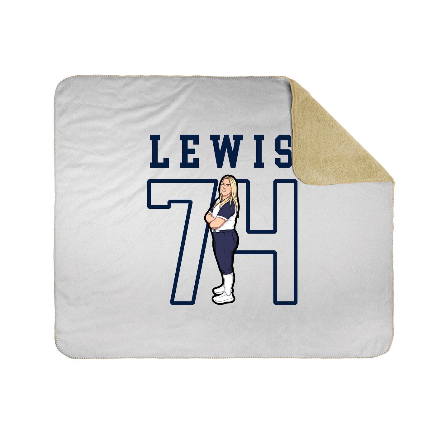 Throw Blanket — Shirsey in White