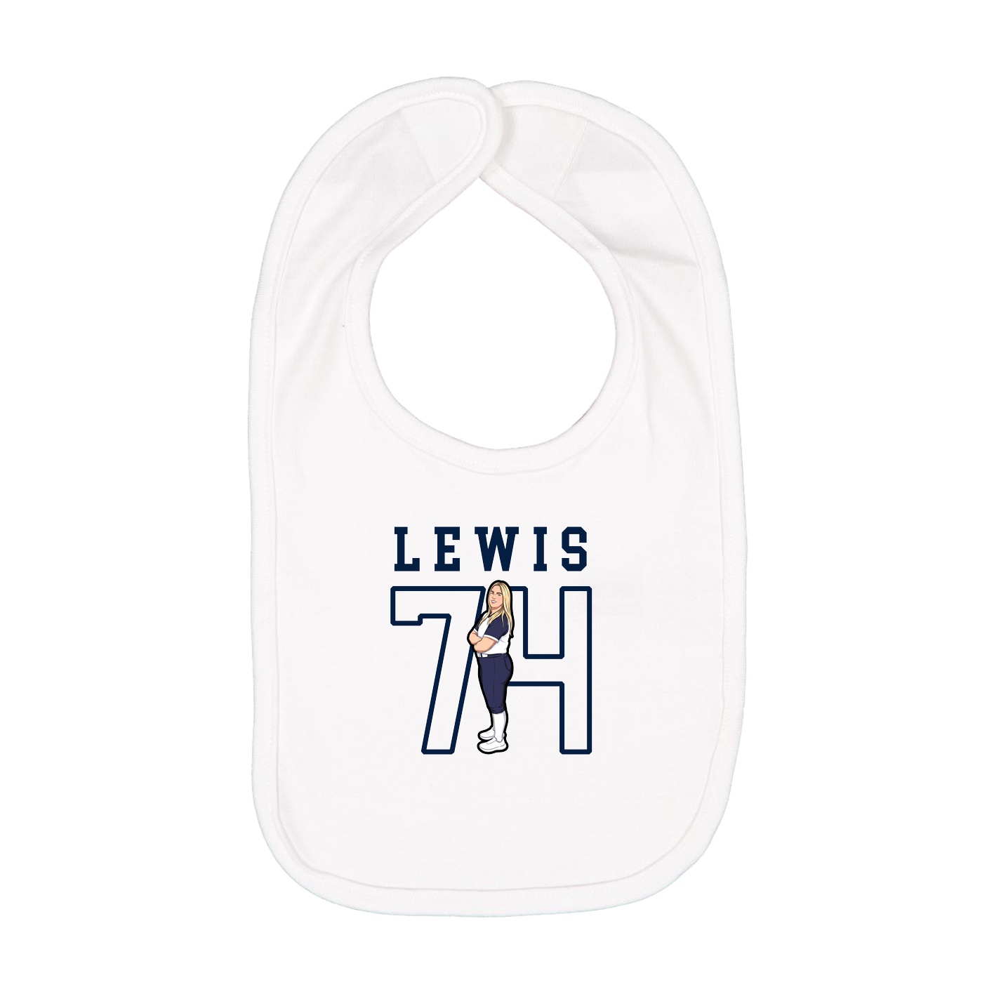 Infant Bib — Shirsey in White