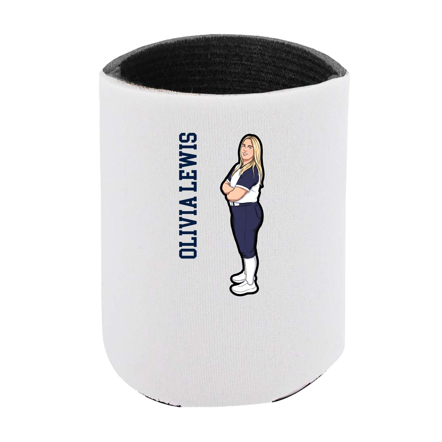 Can Holder — Name Vertical in White