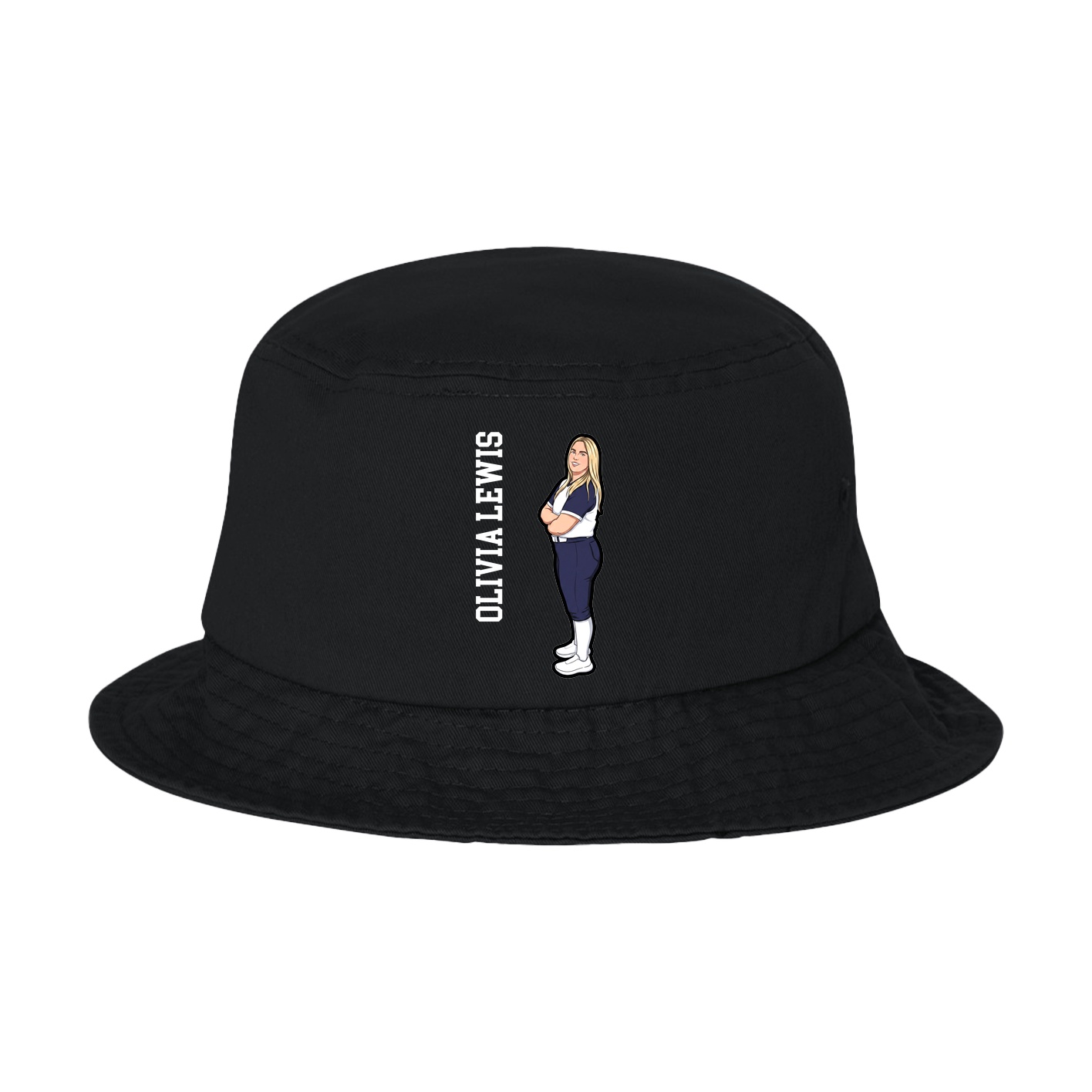 Bucket Cap — Name Vertical in Black
