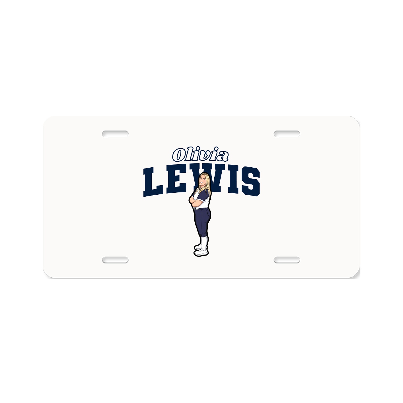 License Plate — Name Arch in Classic