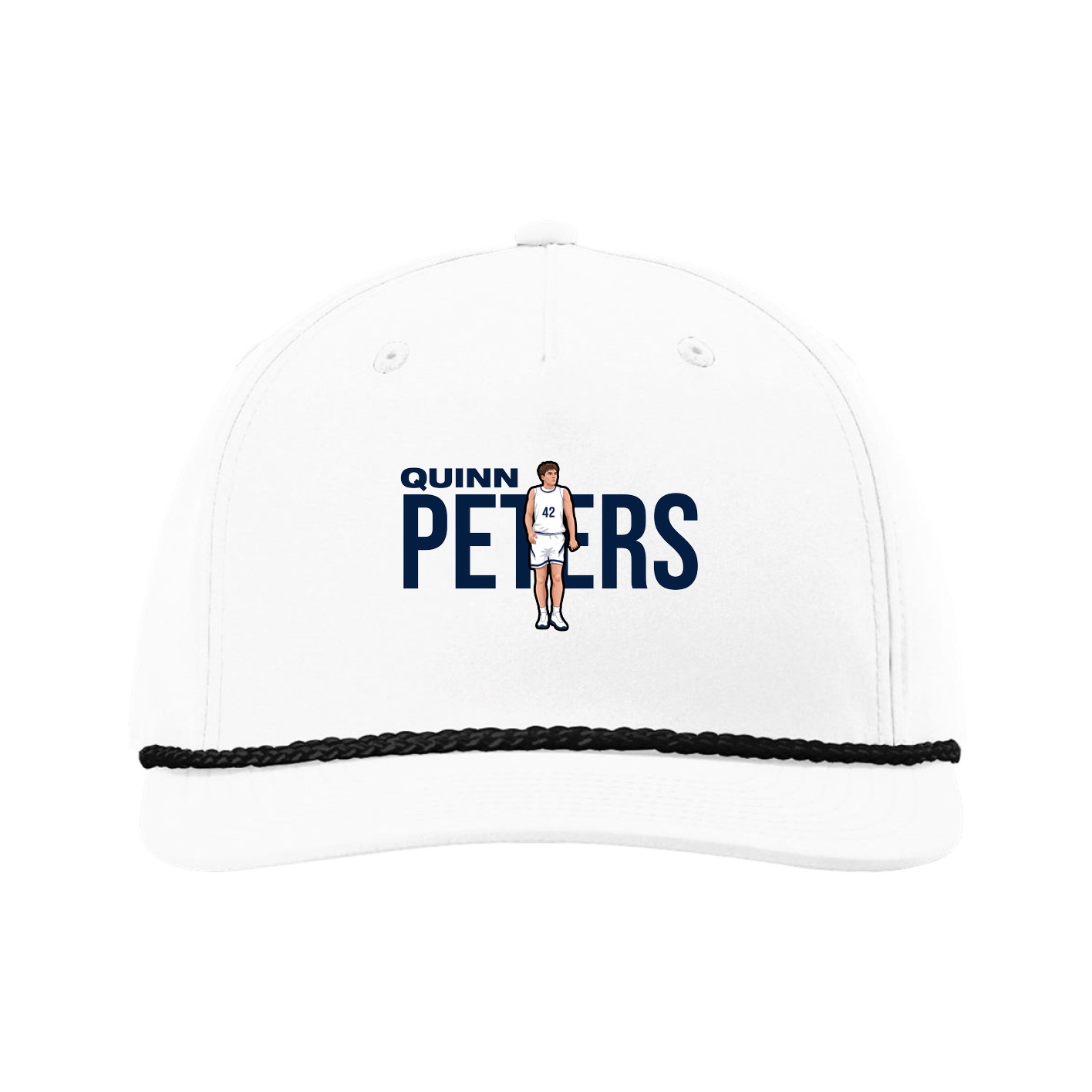 Five-Panel Classic Rope Cap — Player Name in White