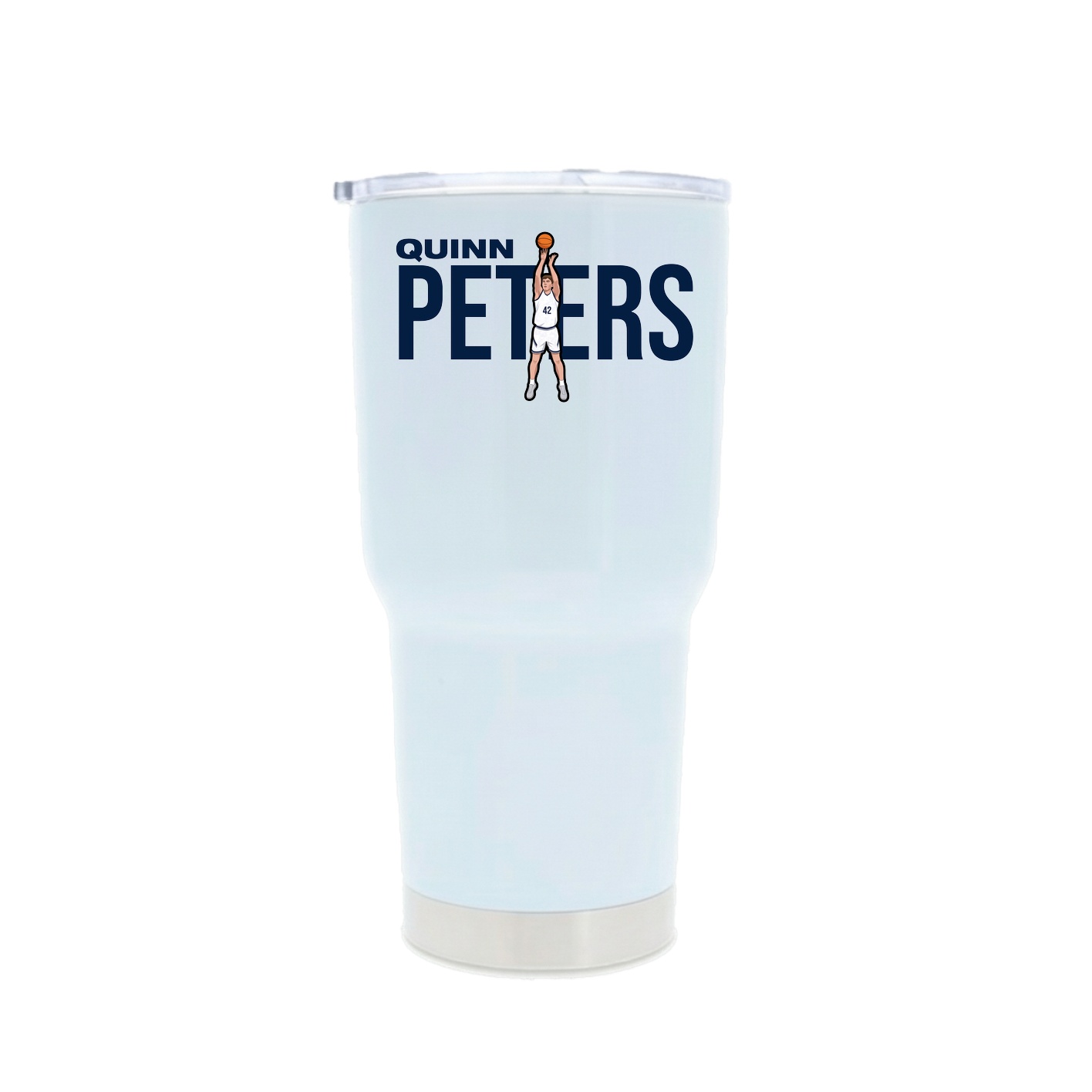30oz Stainless Steel Tumbler — Player Name in White
