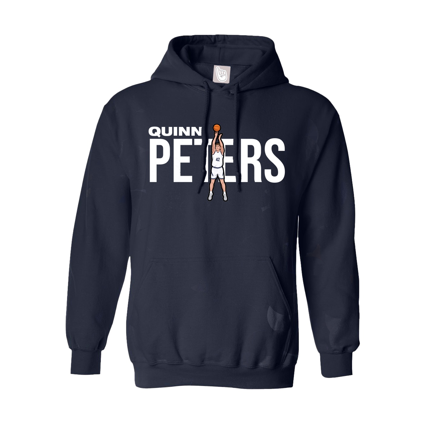 Youth Hoodie — Player Name in Navy