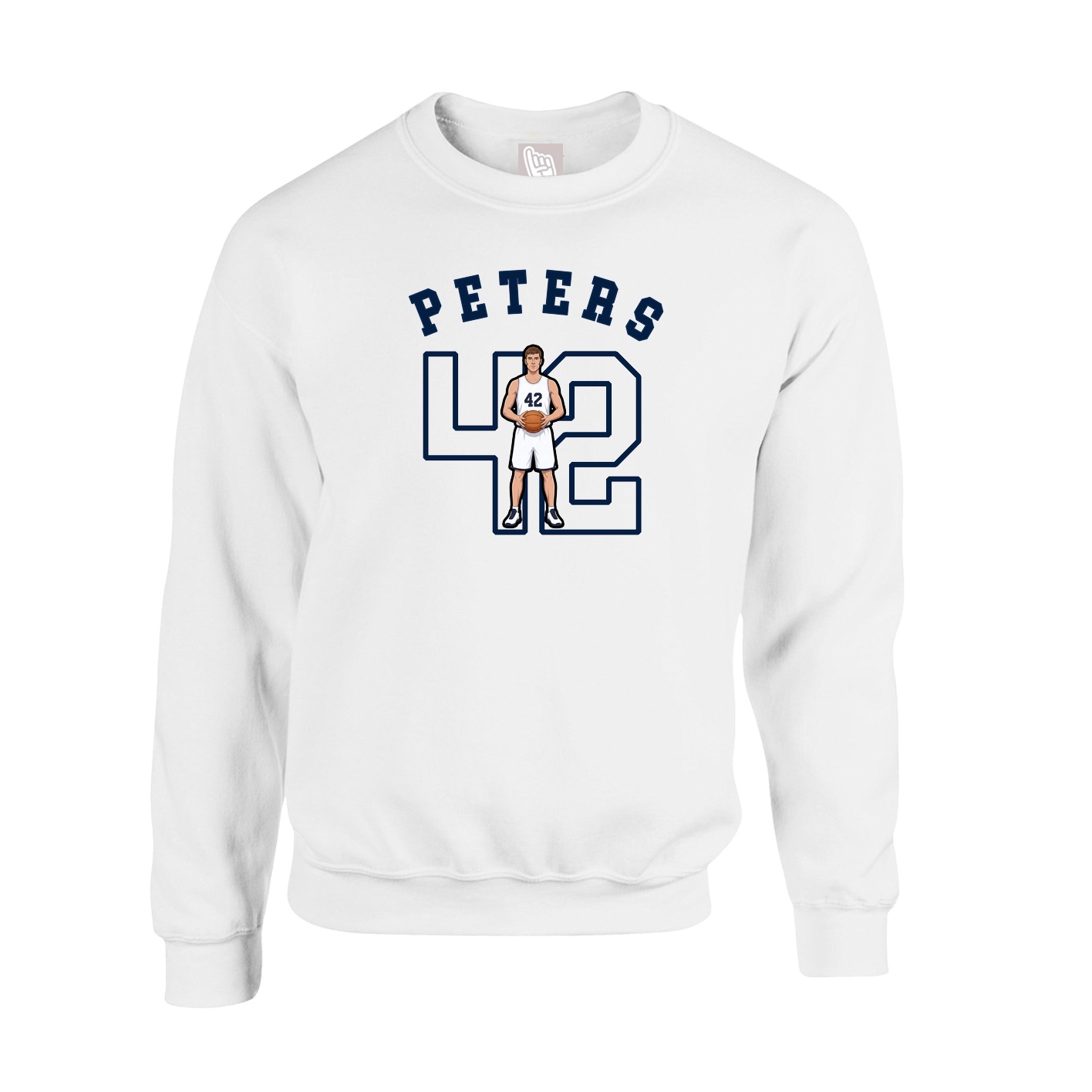 Fleece Crew — Shirsey Arch in White