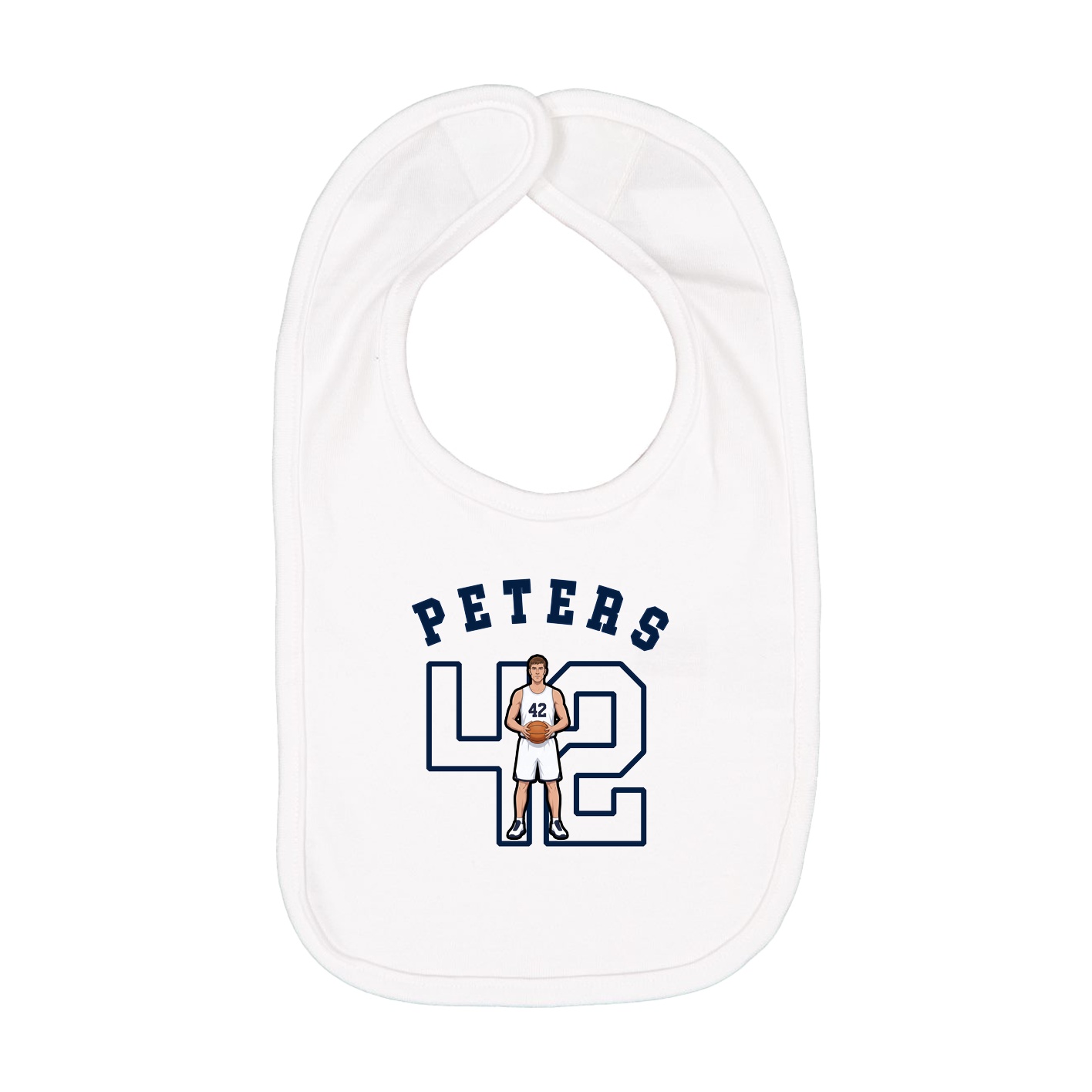 Infant Bib — Shirsey Arch in White
