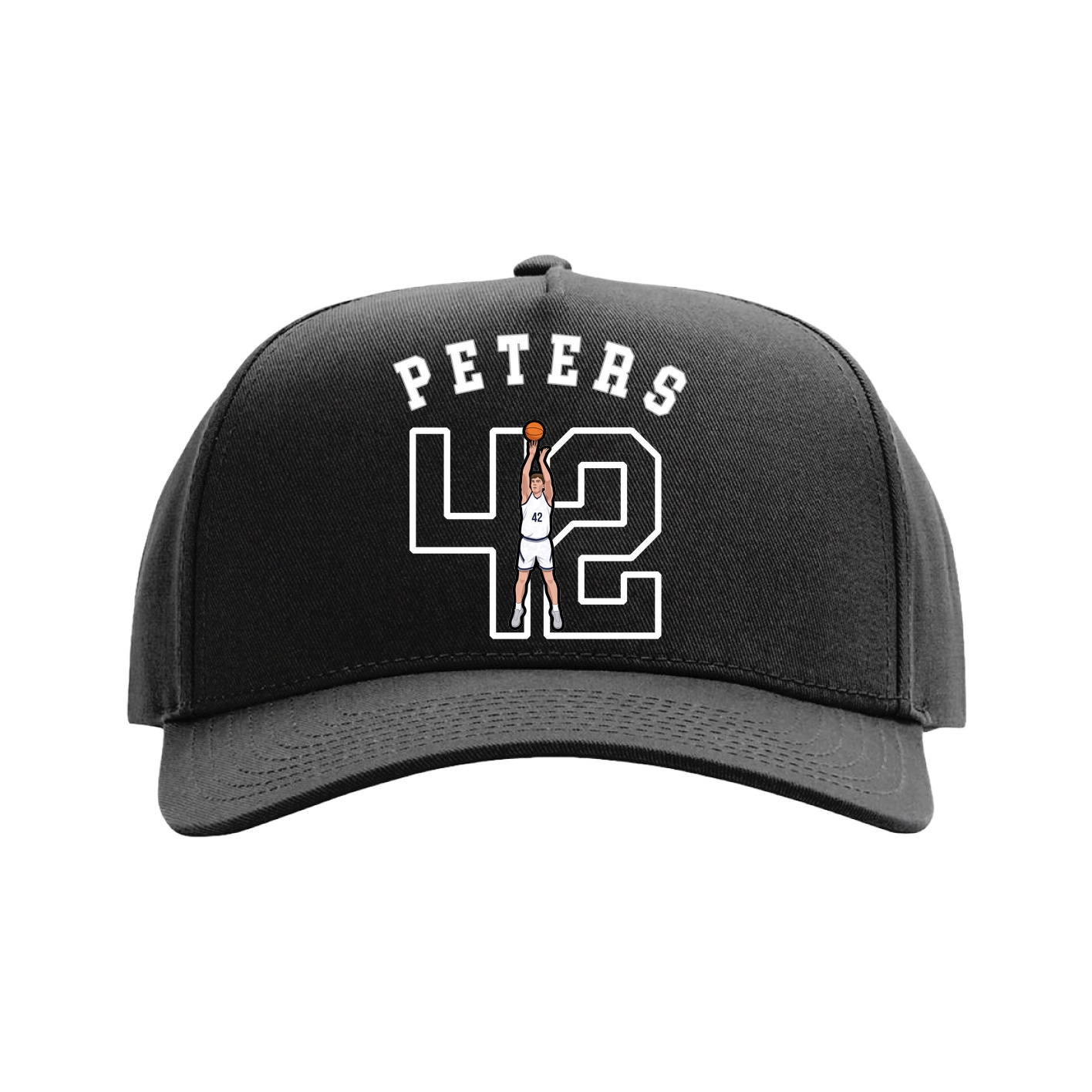 Full Fabric Five-Panel Champ Cap — Shirsey Arch in Black