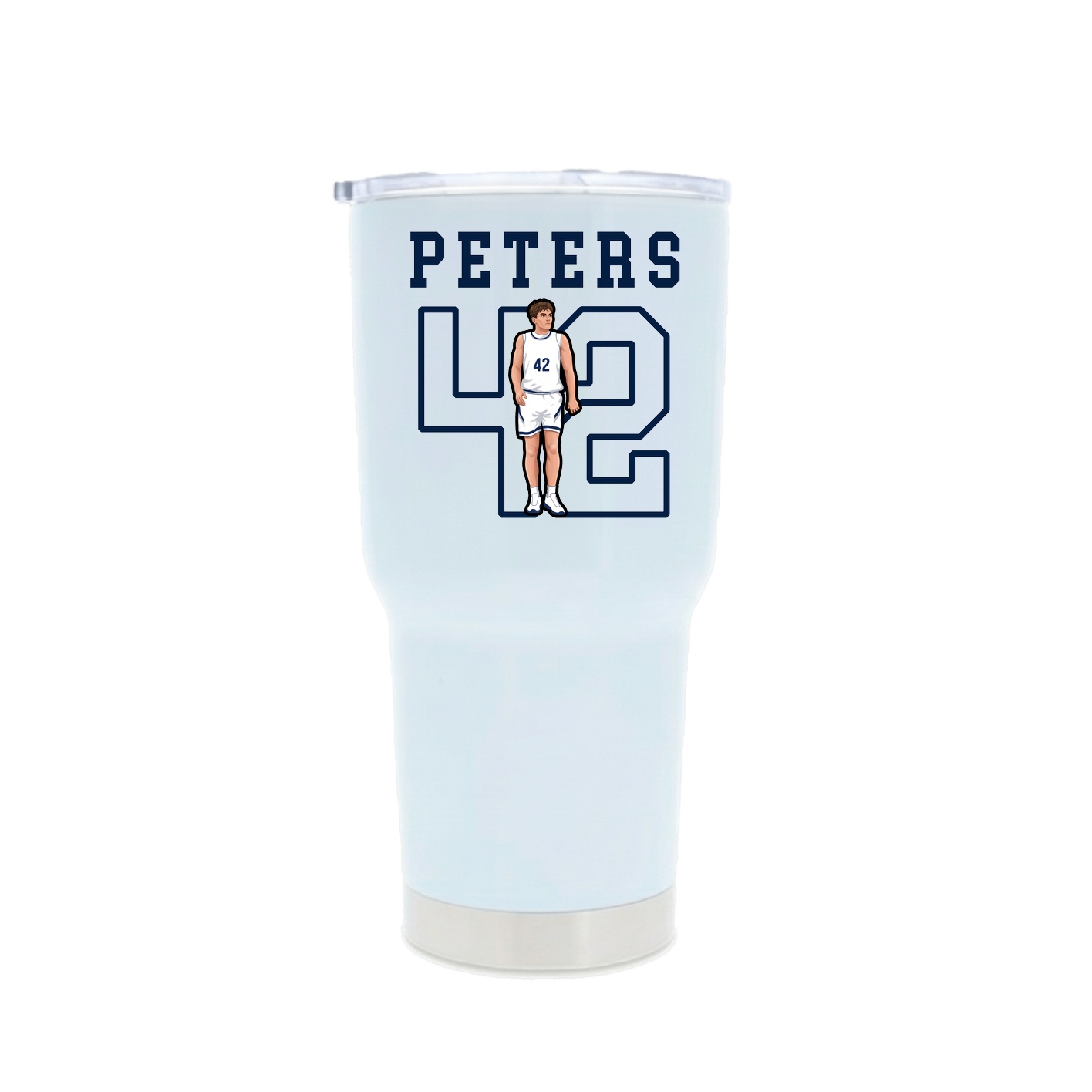 30oz Stainless Steel Tumbler — Shirsey in White