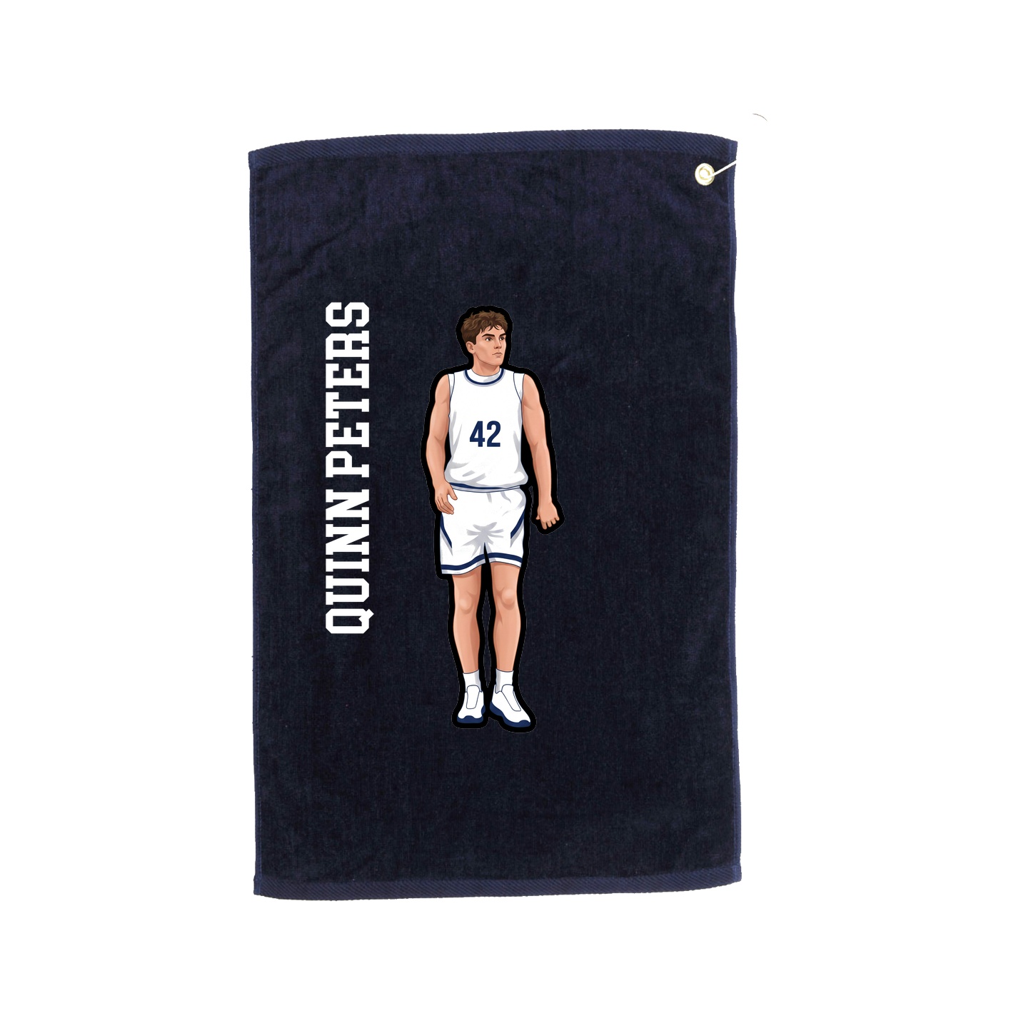 Golf Towel — Name Vertical in Navy