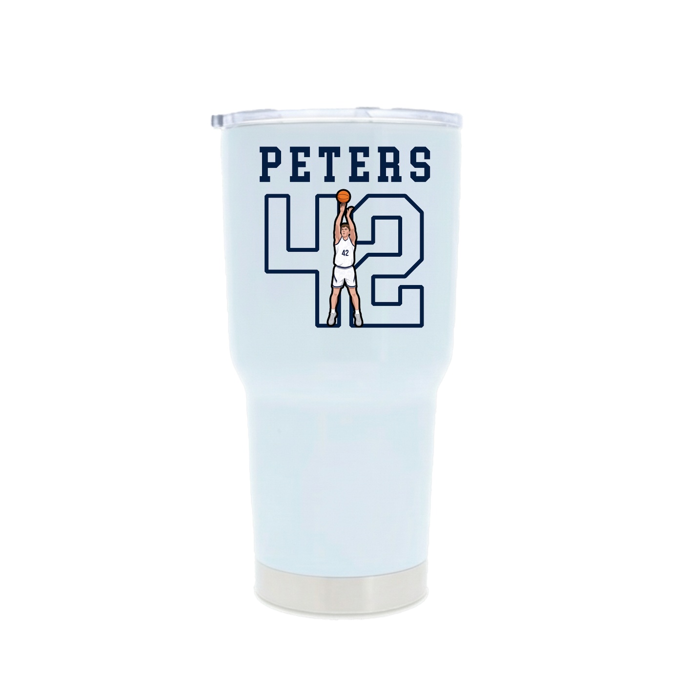 30oz Stainless Steel Tumbler — Shirsey in White