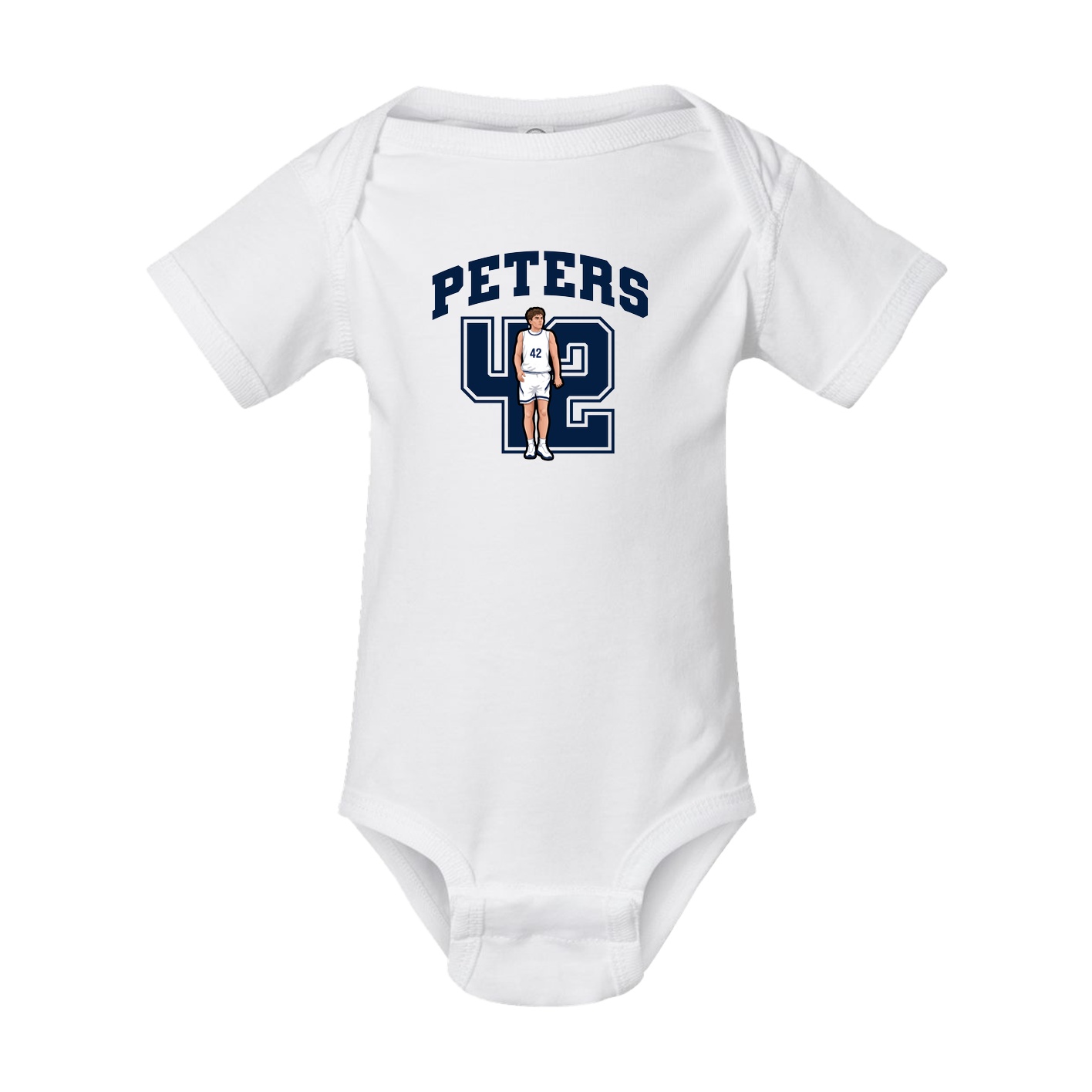 Baby Onesie — Number in White