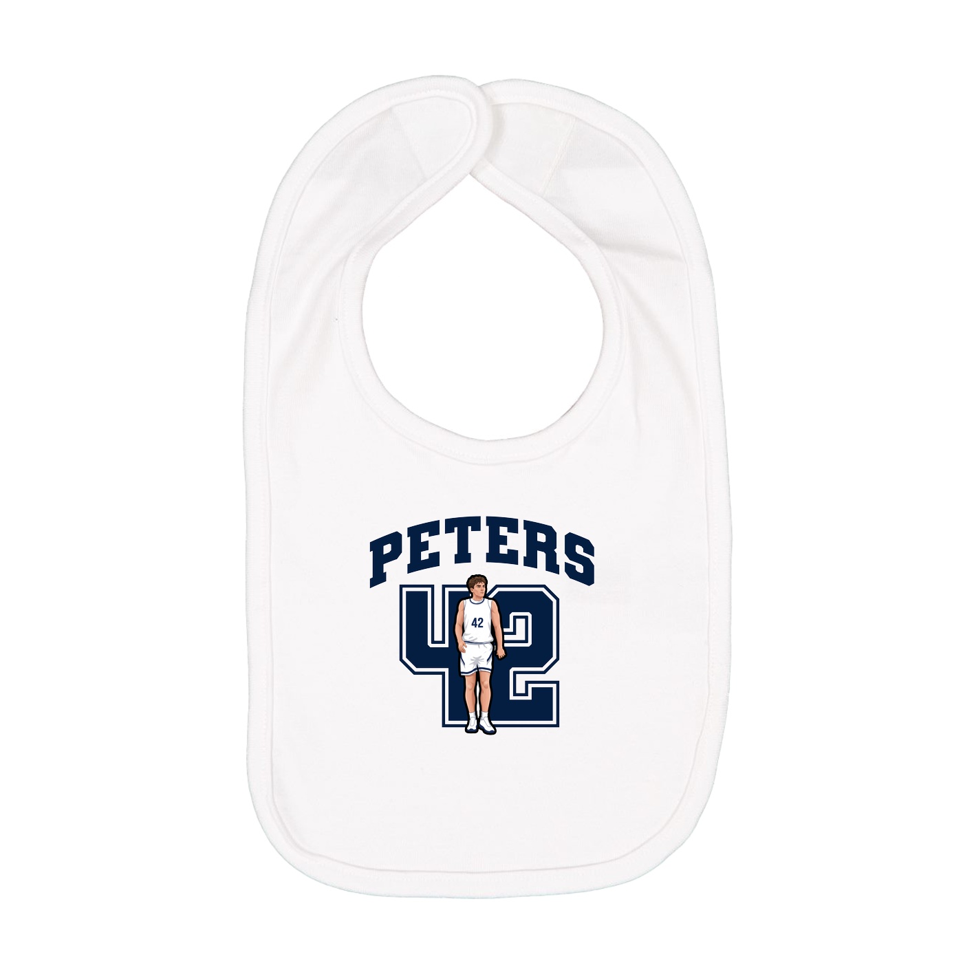 Infant Bib — Number in White