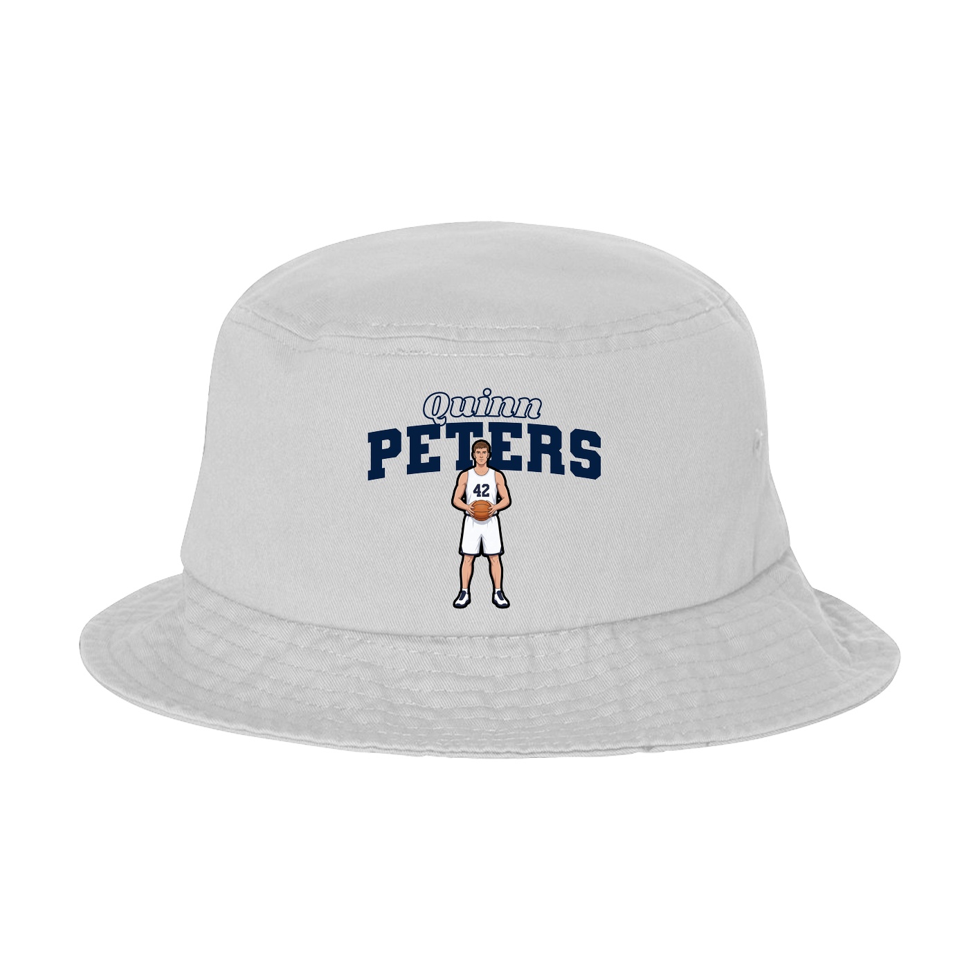 Bucket Cap — Name Arch in White