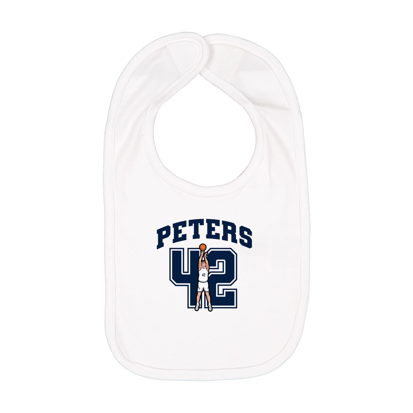 Infant Bib — Number in White