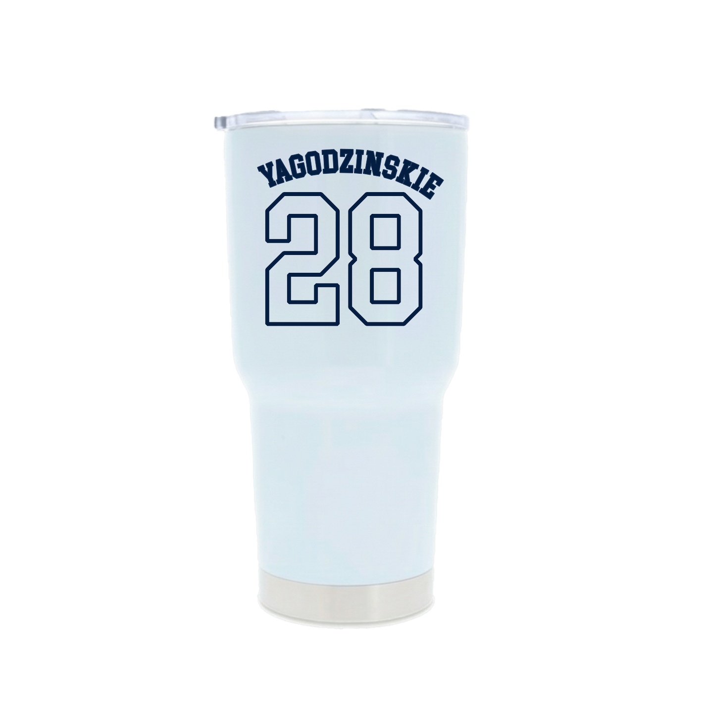 30oz Stainless Steel Tumbler — Shirsey Arch in White