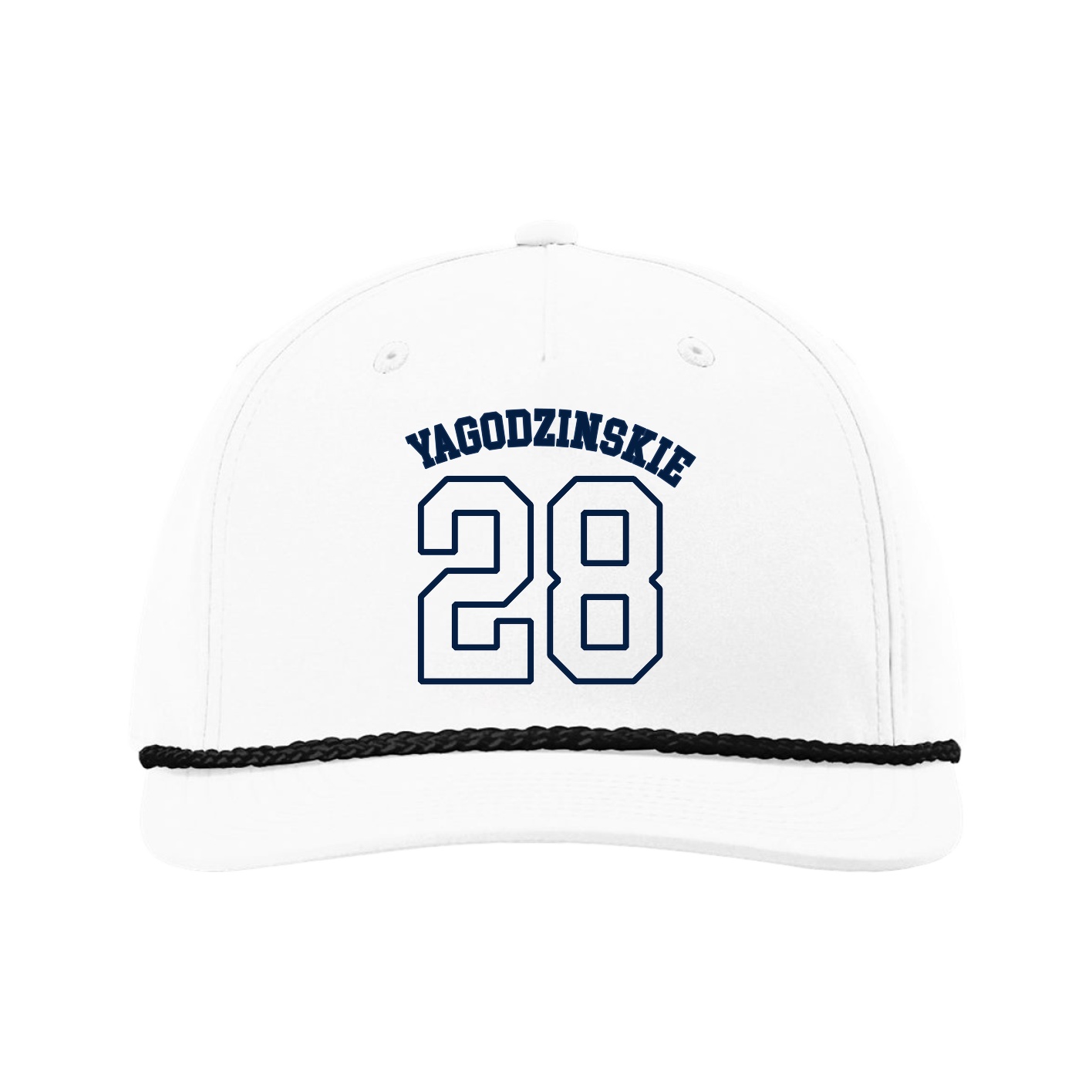 Five-Panel Classic Rope Cap — Shirsey Arch in White