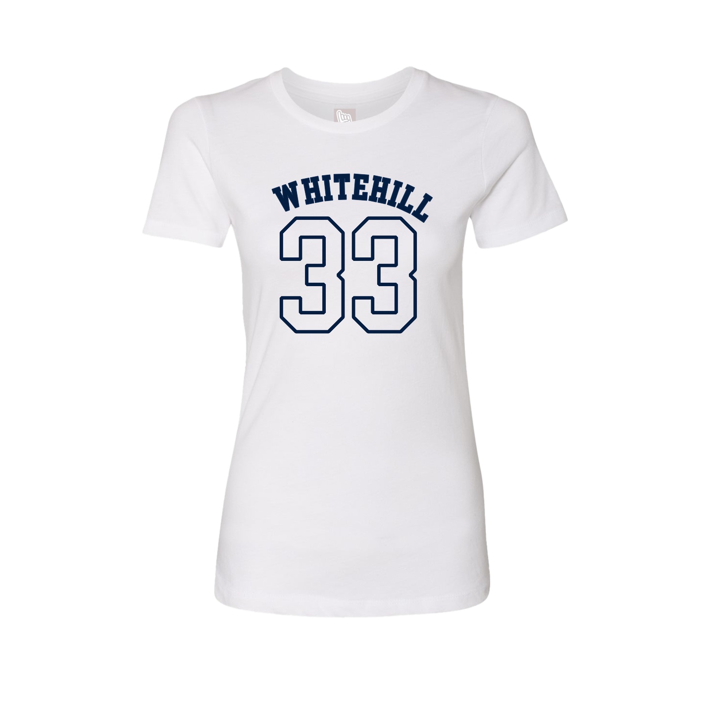 Fitted Women's Tee — Shirsey Arch in White