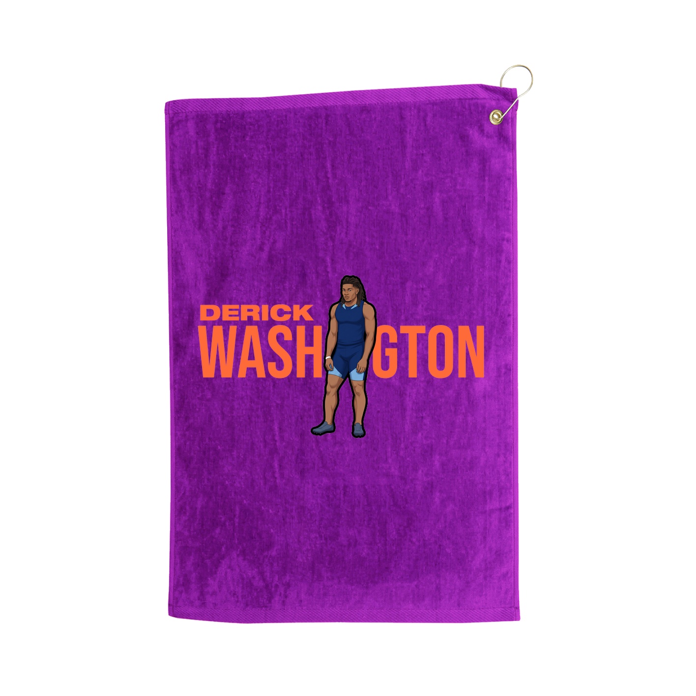 Golf Towel — Player Name in Purple
