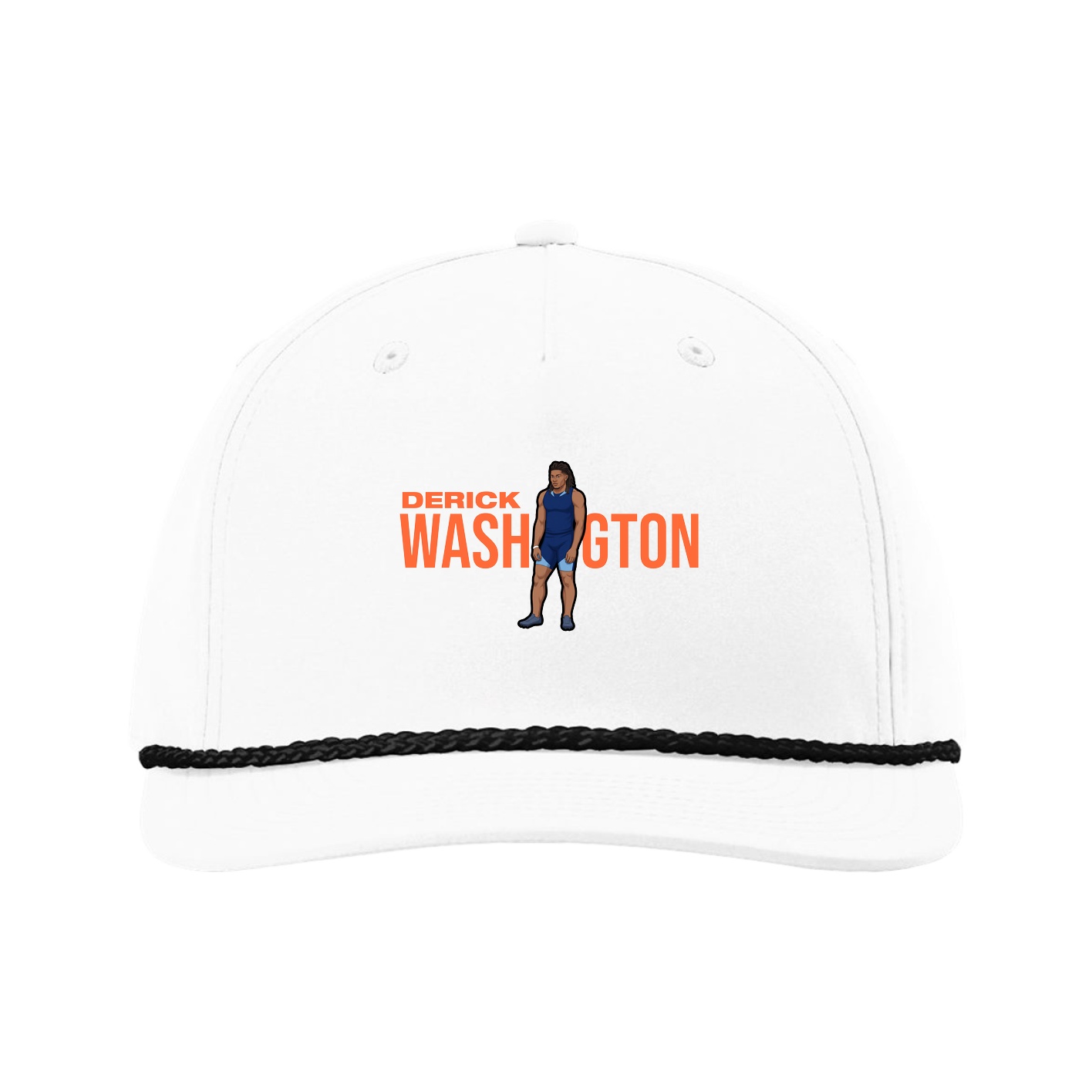 Five-Panel Classic Rope Cap — Player Name in White