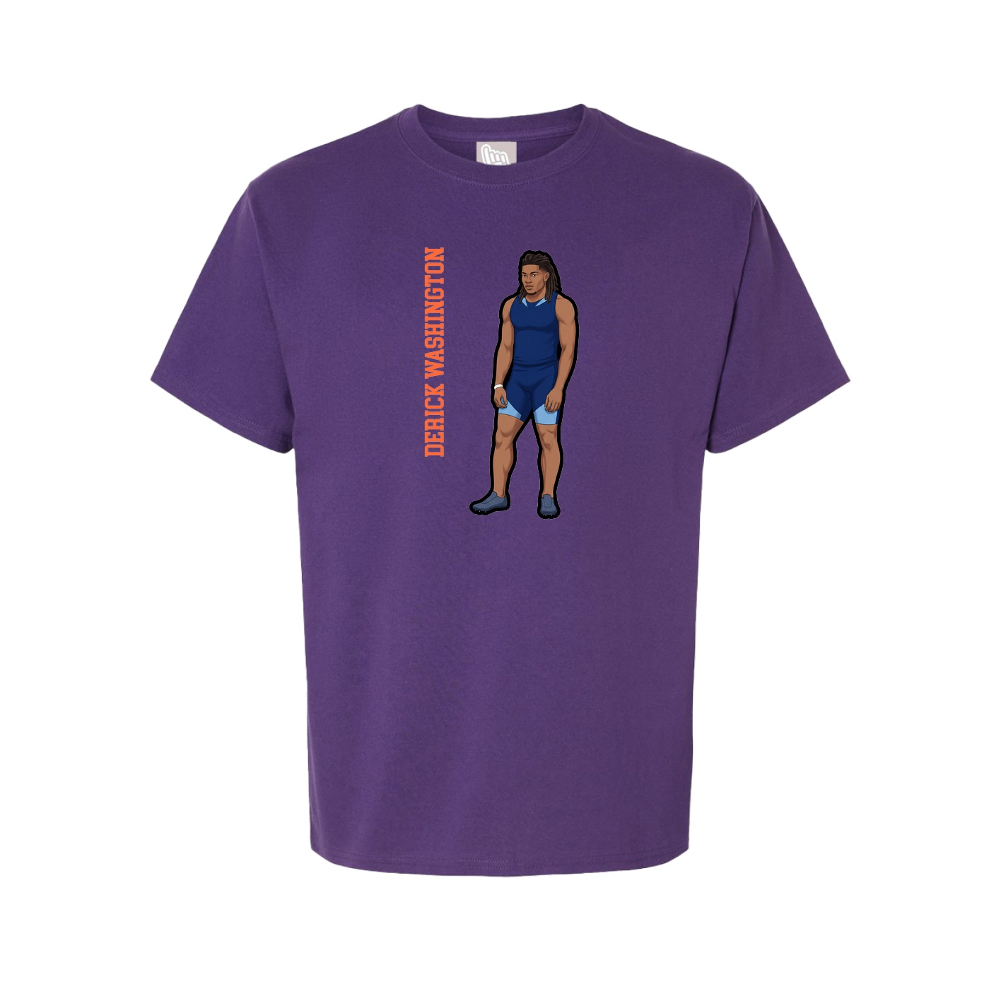Youth Tee — Name Vertical in Purple