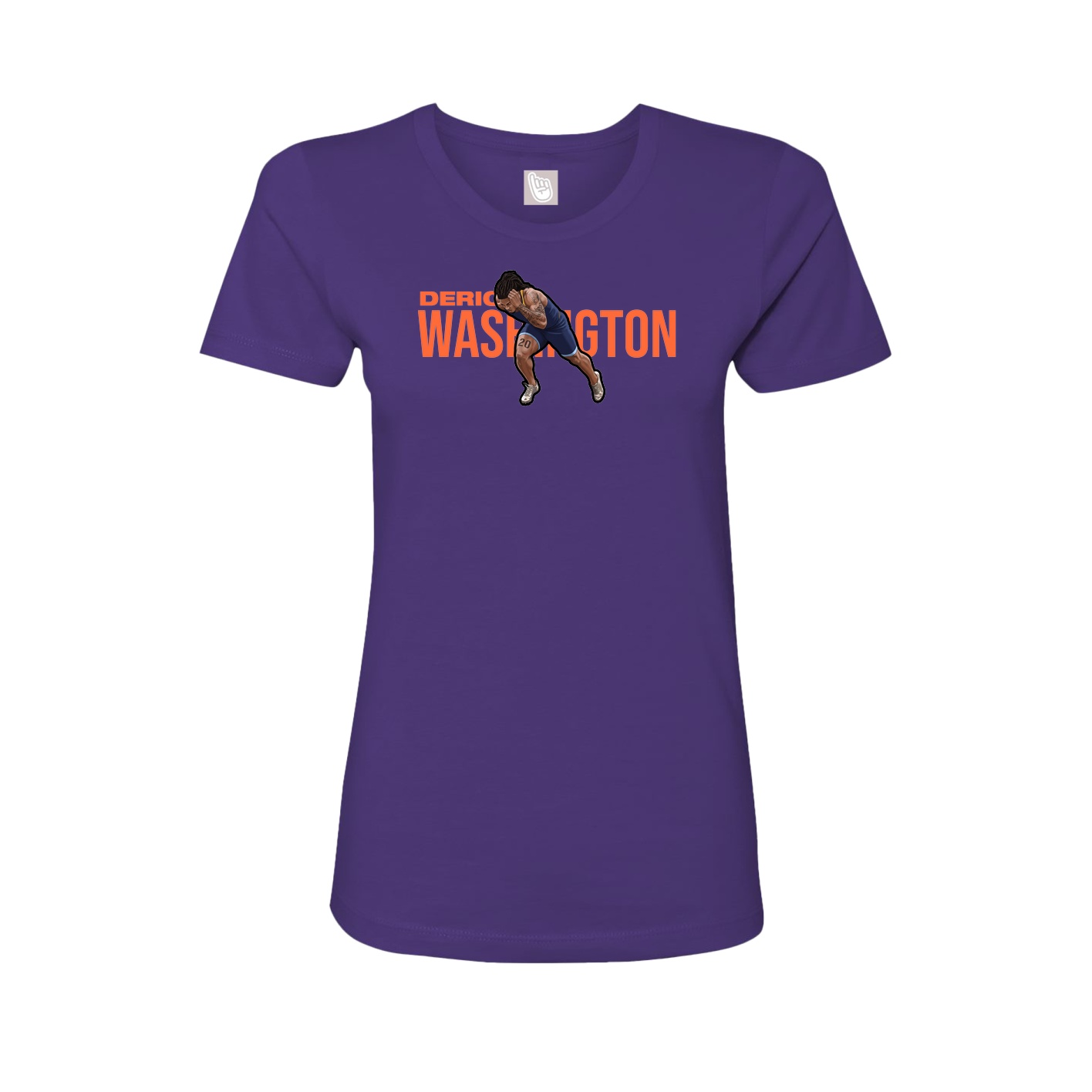 Fitted Women's Tee — Player Name in Purple