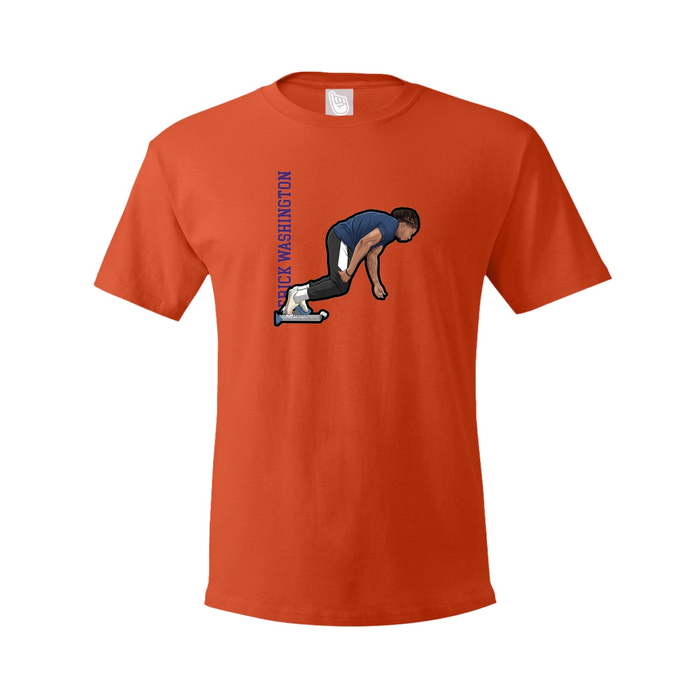 Tee — Name Vertical in Orange