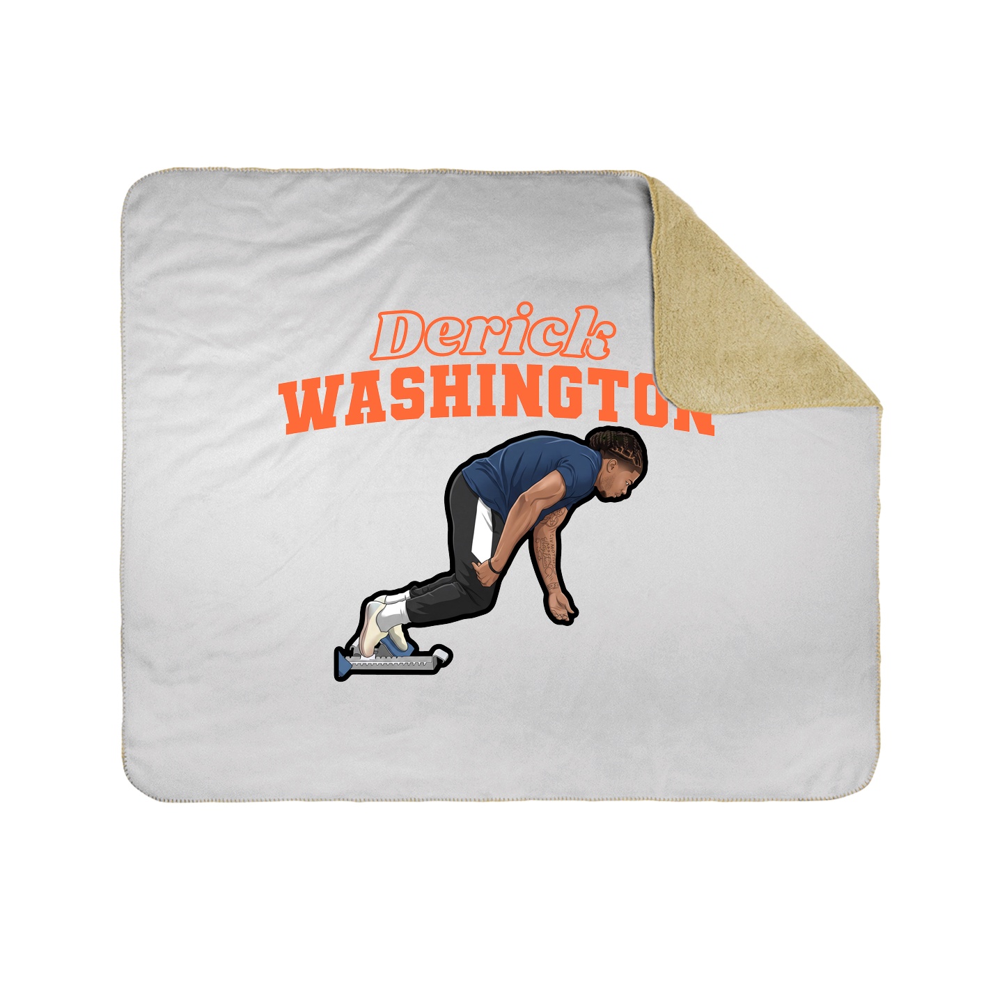 Throw Blanket — Name Arch in White