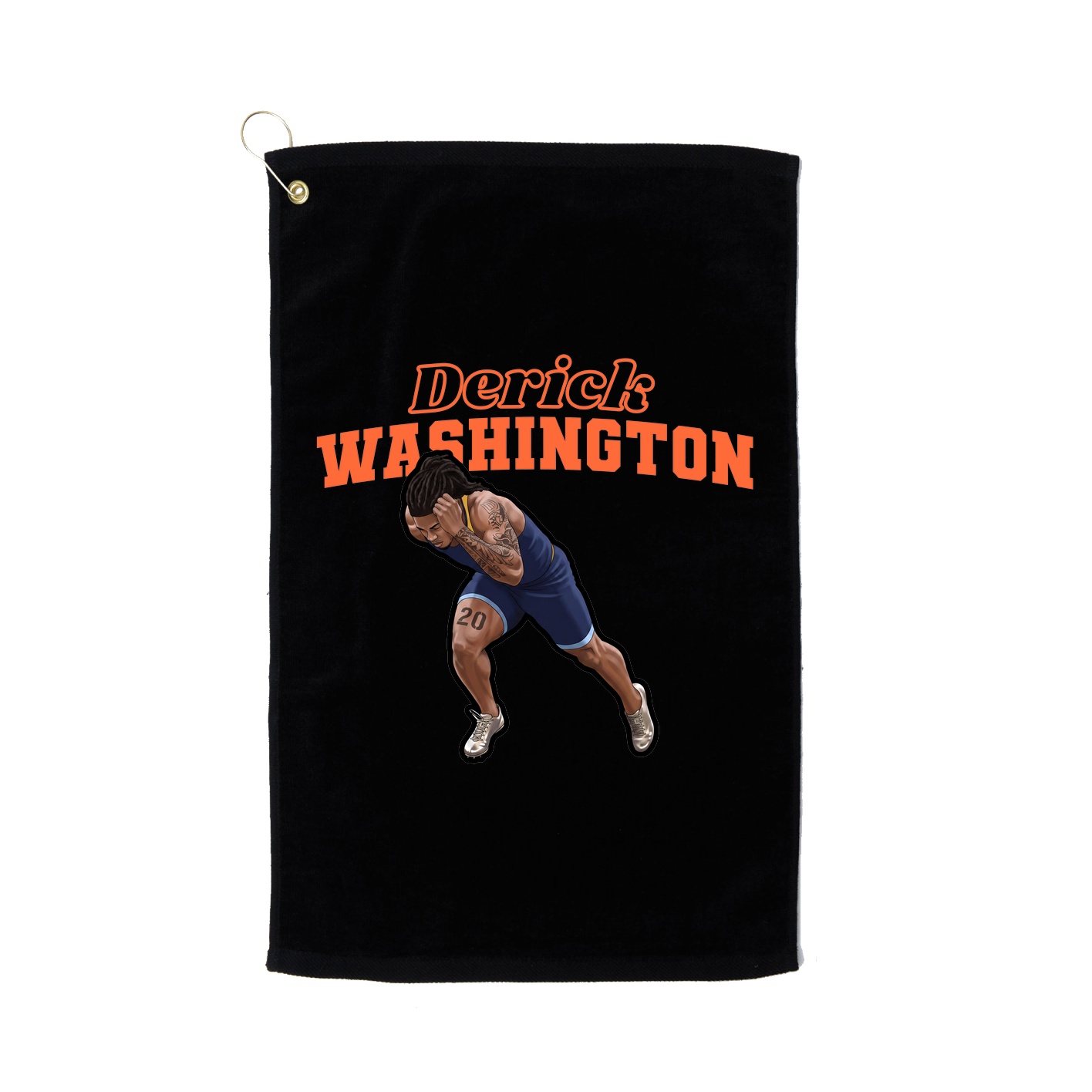 Golf Towel — Name Arch in Black