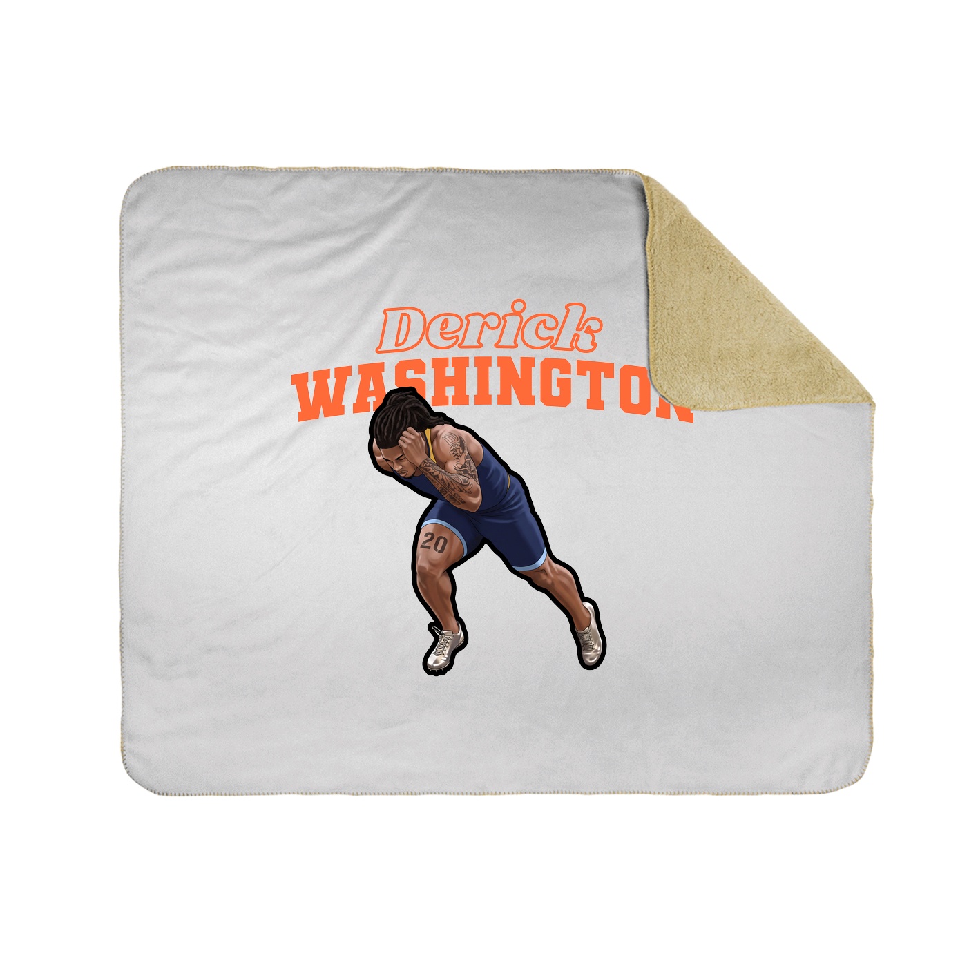 Throw Blanket — Name Arch in White