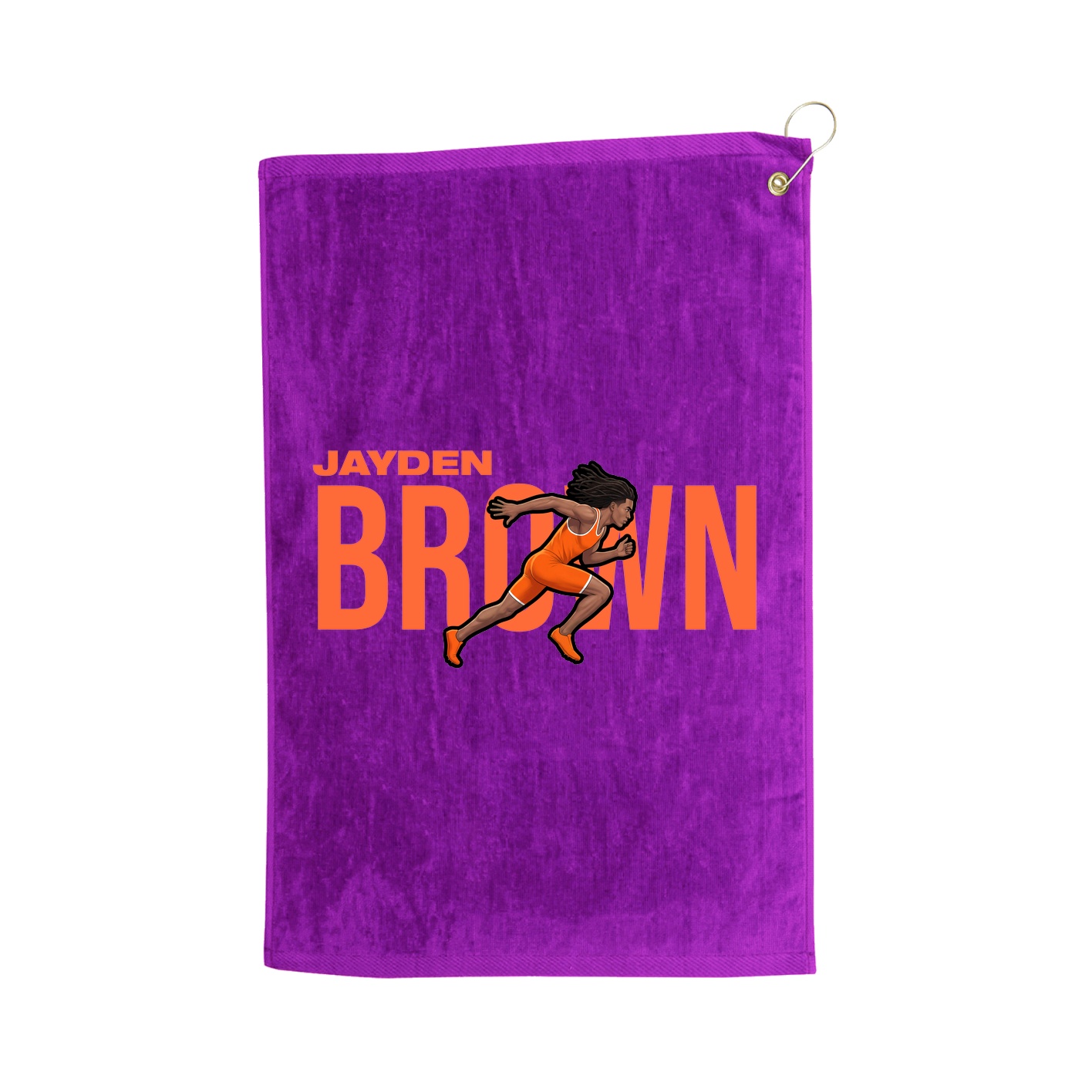 Golf Towel — Player Name in Purple