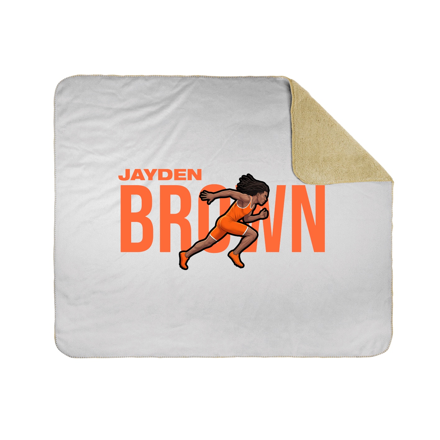 Throw Blanket — Player Name in White