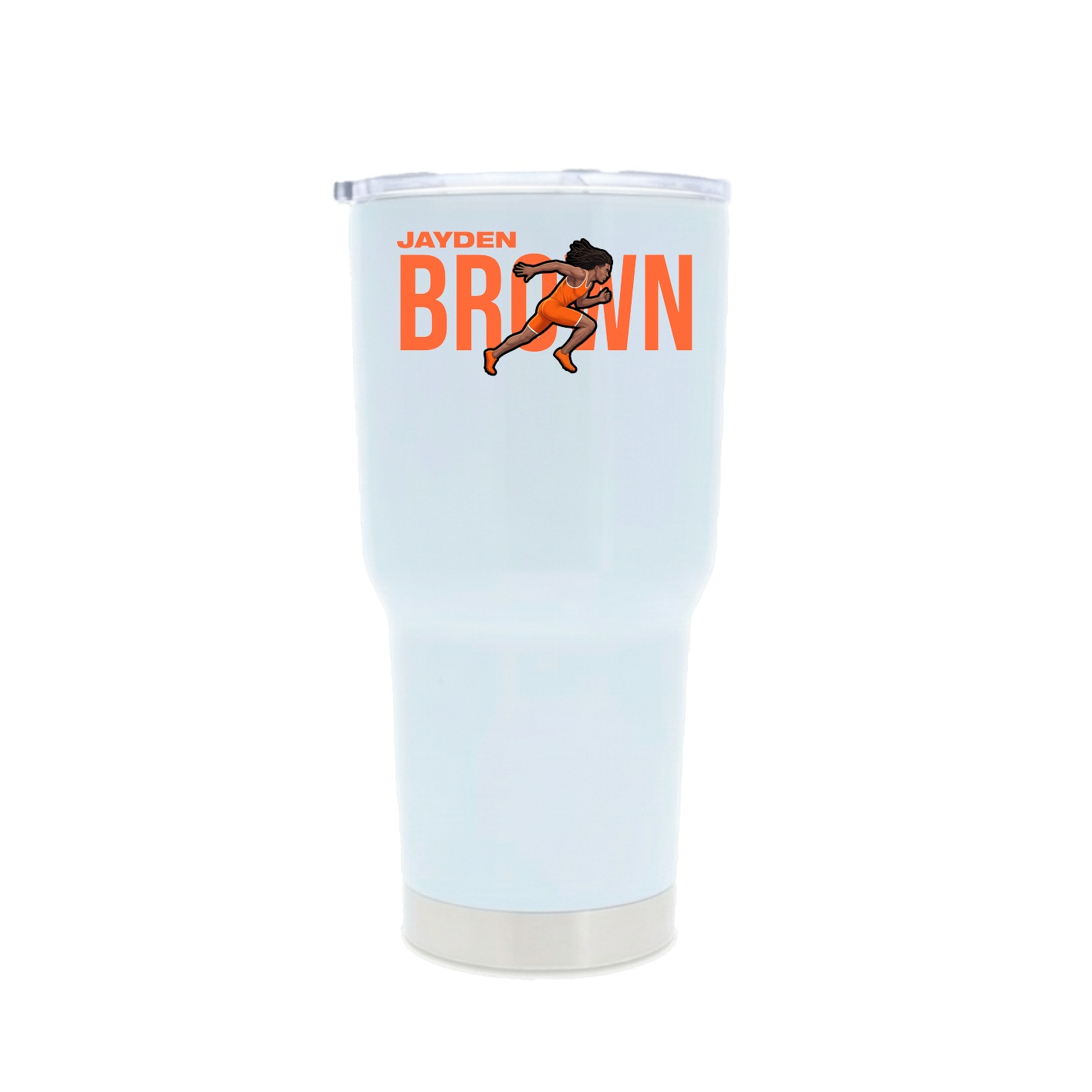 30oz Stainless Steel Tumbler — Player Name in White