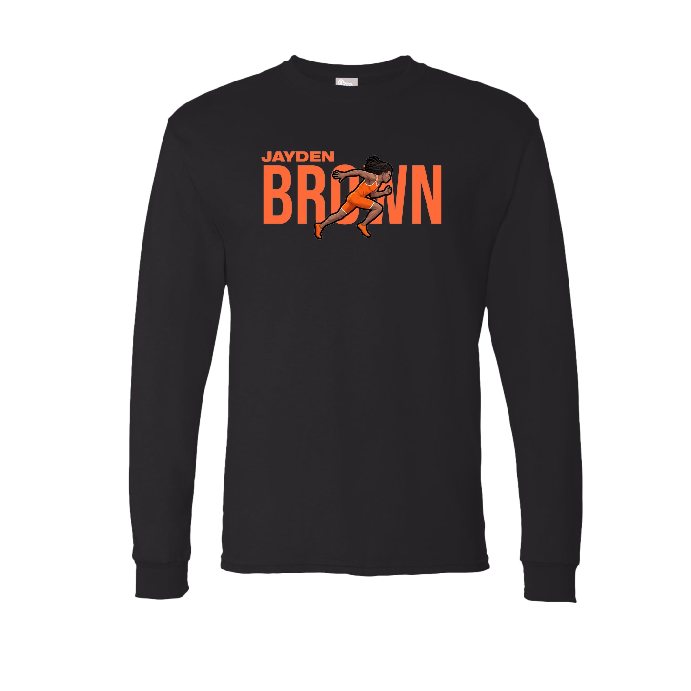 Long Sleeve Tee — Player Name in Black