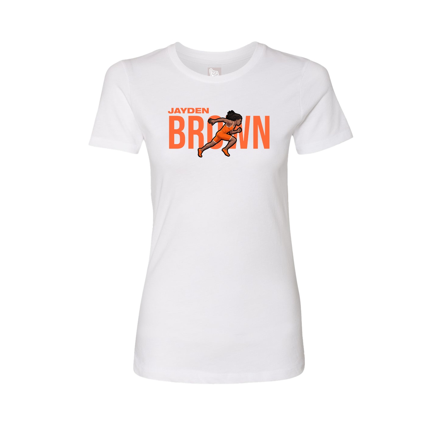 Fitted Women's Tee — Player Name in White