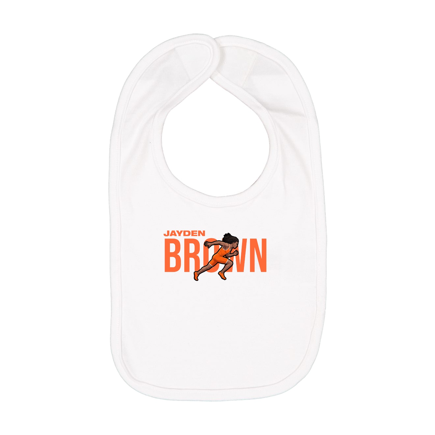 Infant Bib — Player Name in White